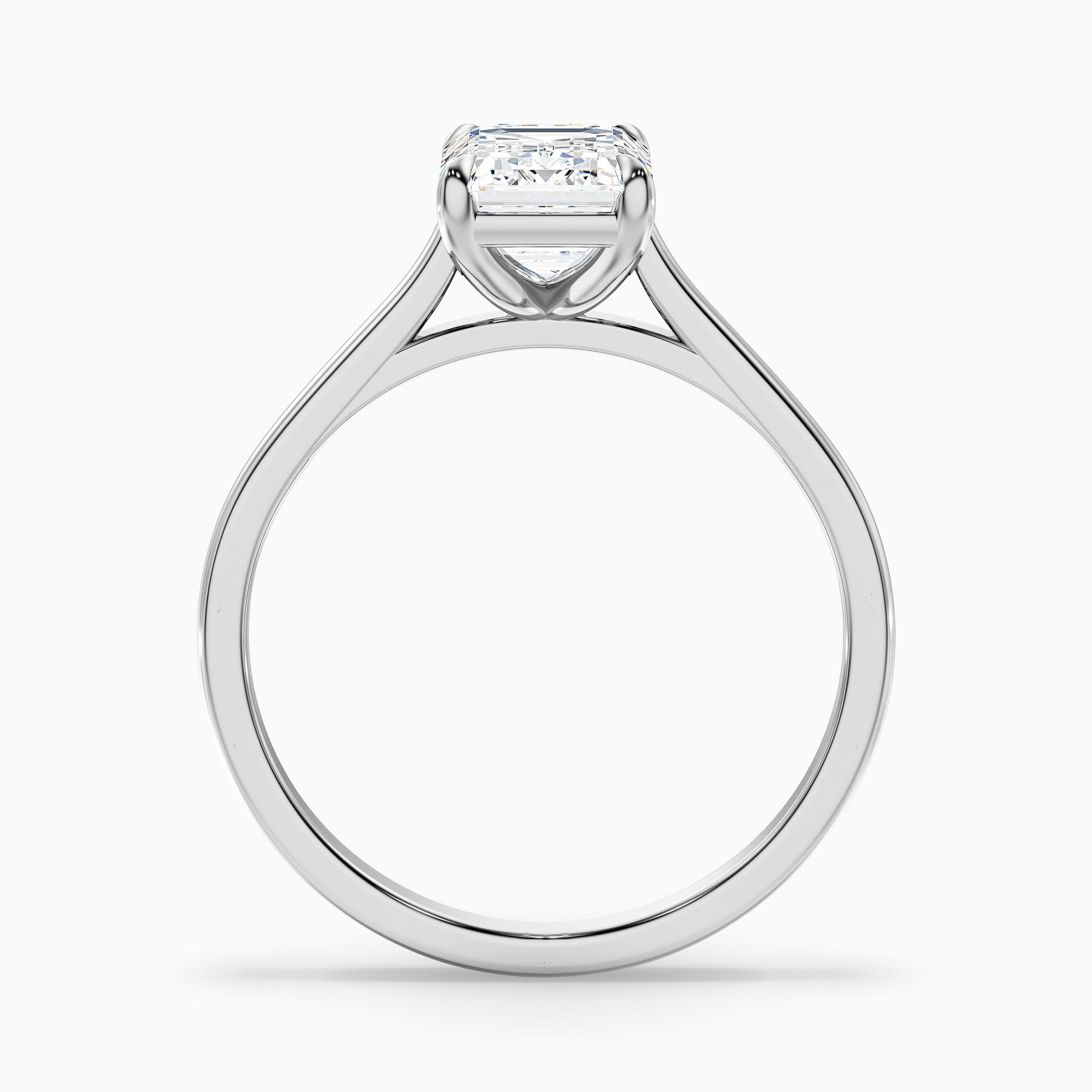 Arctic 1 Carat Emerald Cut Solitaire Lab Grown Engagement Ring in 10k White Gold