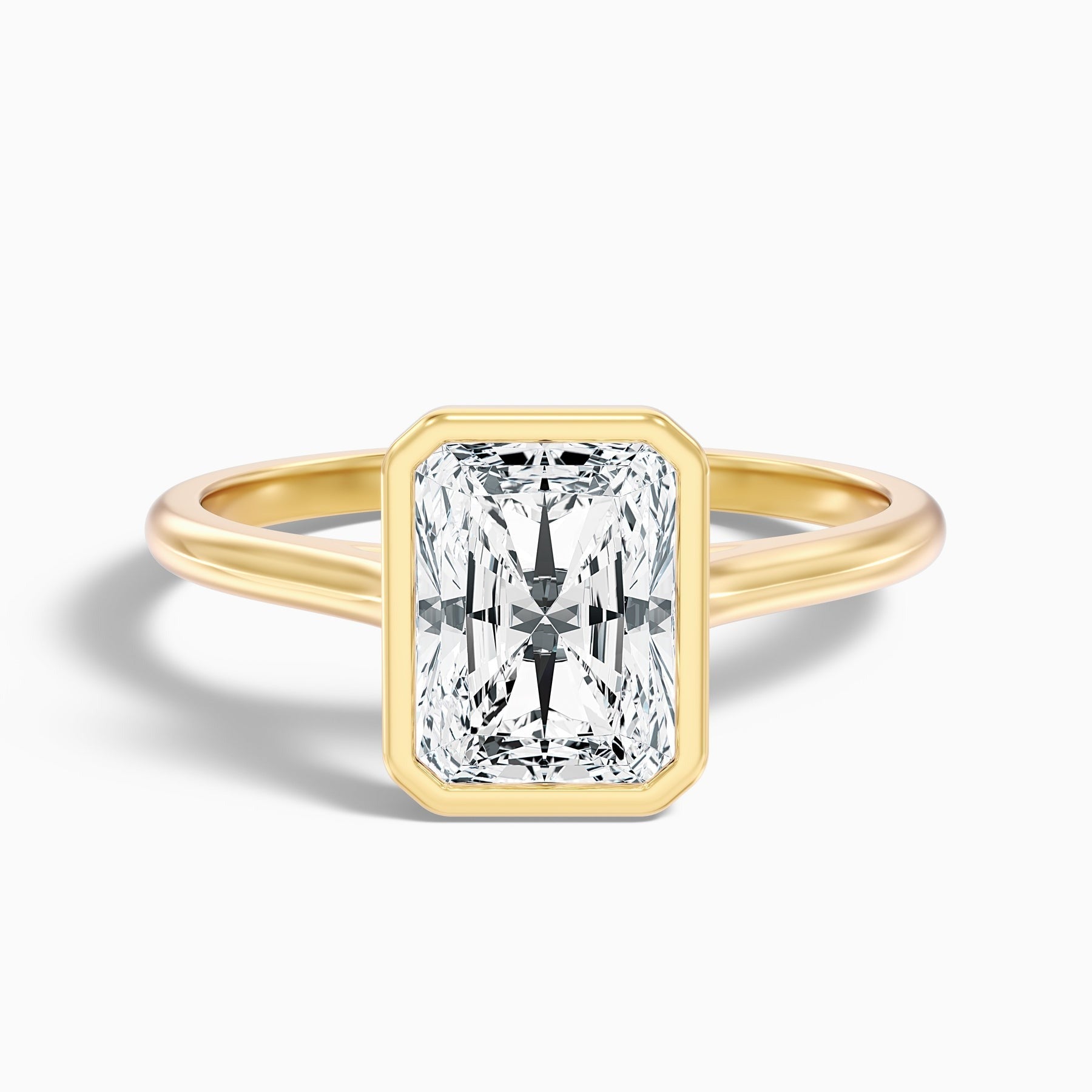 Argentia Radiant Cut Bezel Set Lab Grown Diamond Ring