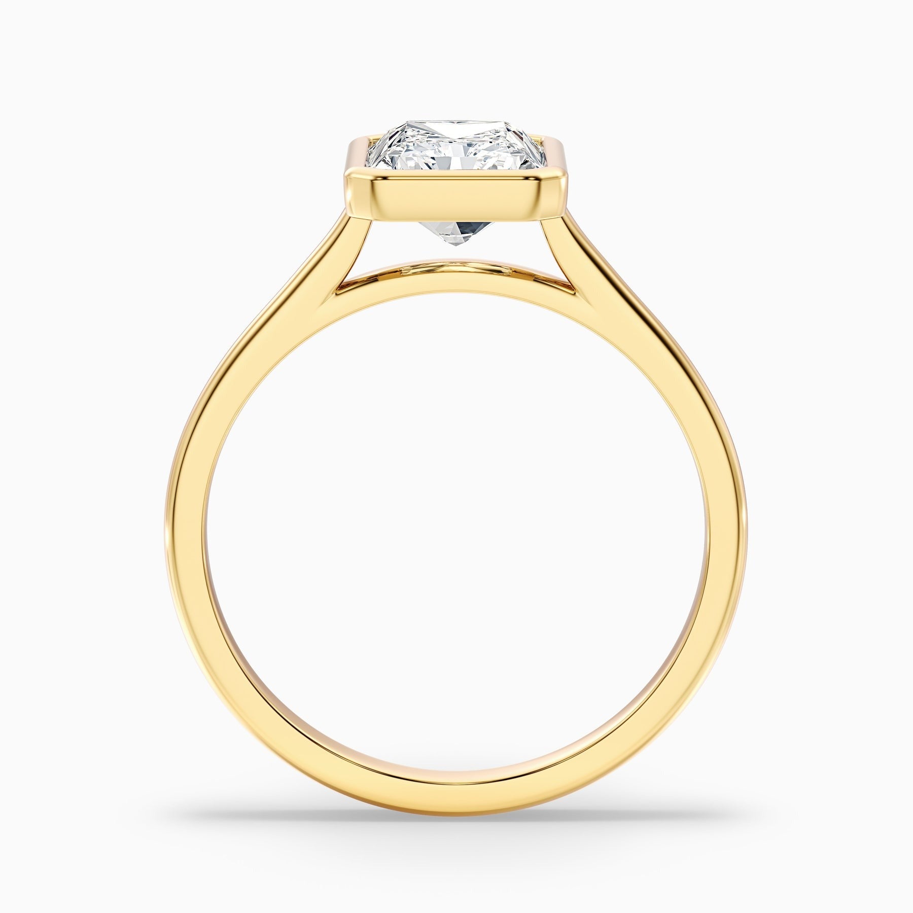 Argentia Radiant Cut Bezel Set Lab Grown Diamond Ring