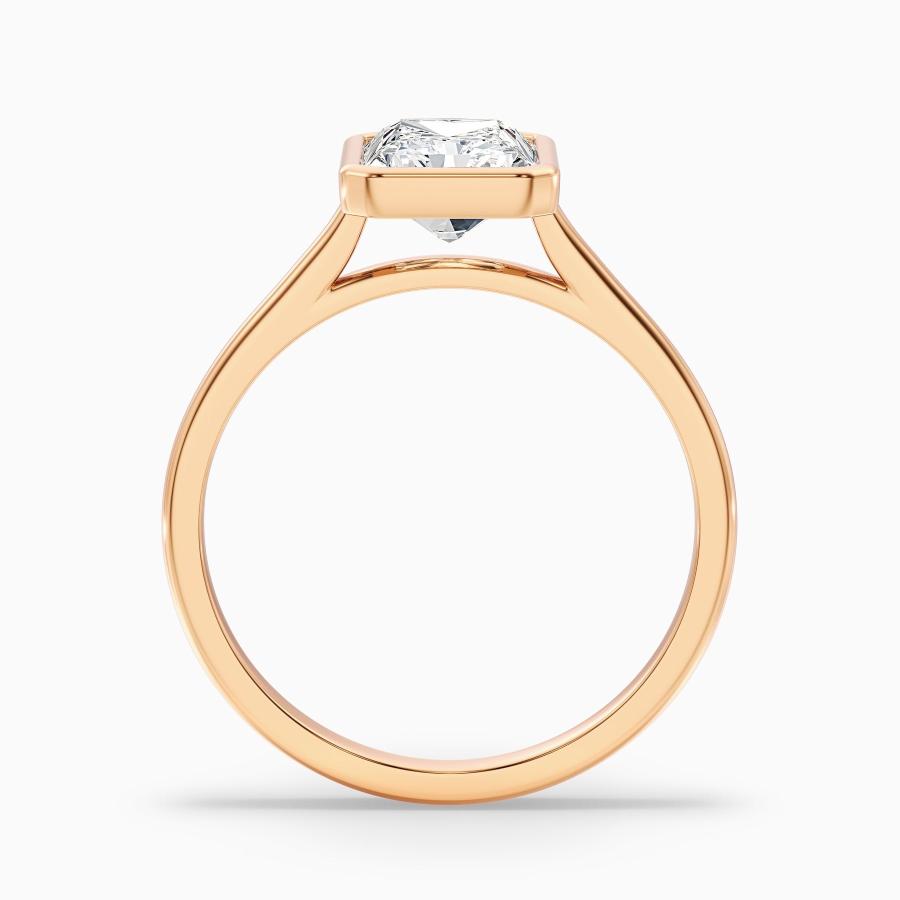 Argentia Radiant Cut Bezel Set Lab Grown Diamond Ring