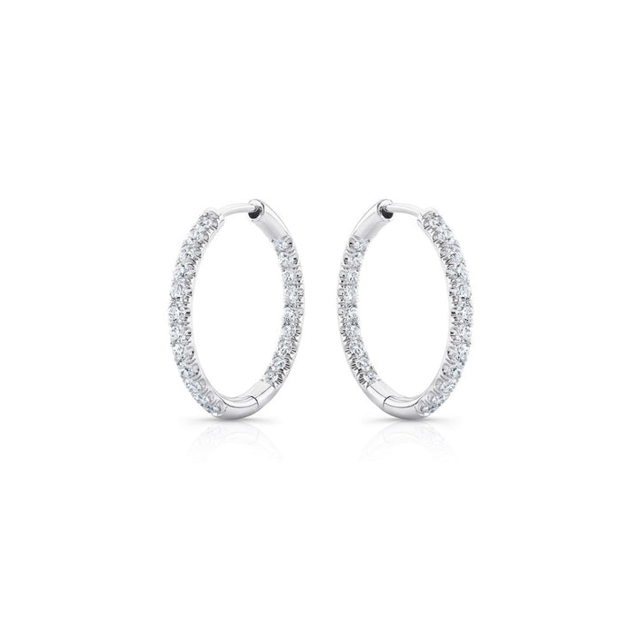 Audhrey Inside Out Lab Diamond Pavé Hoops Earrings