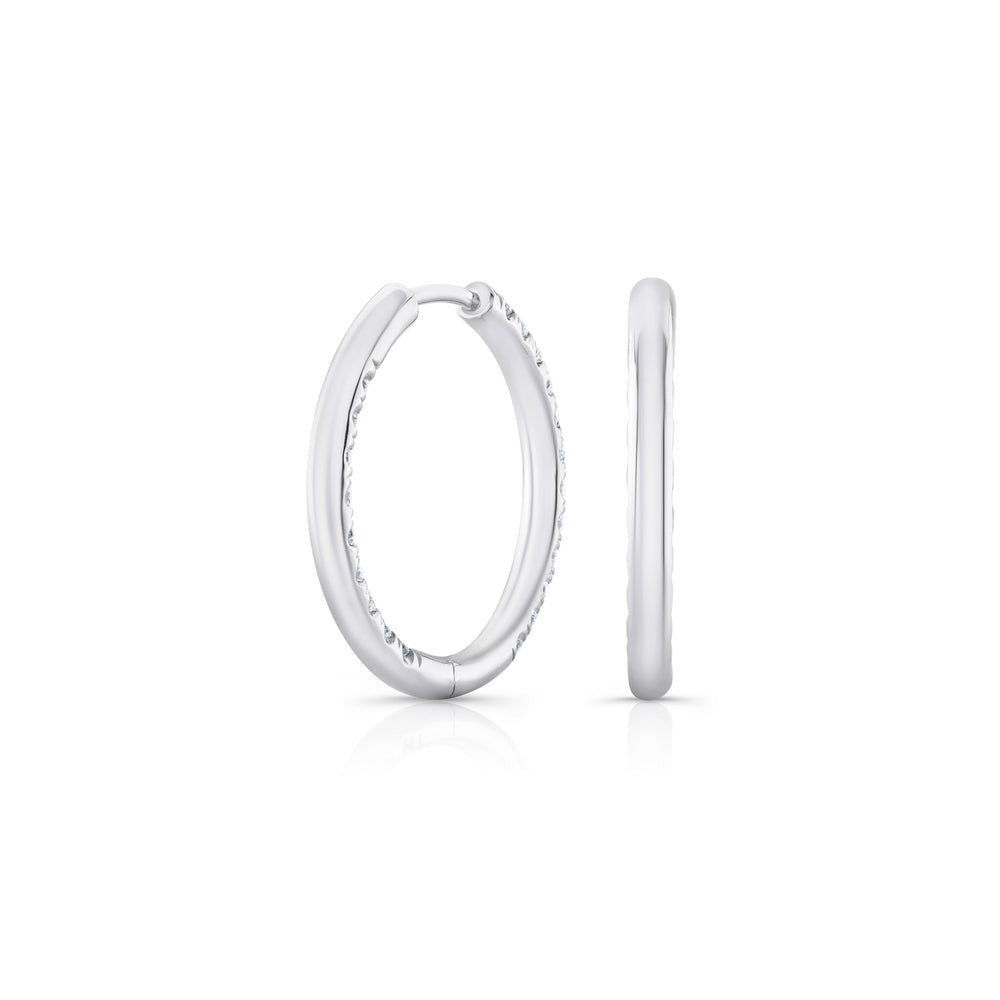 Audhrey Inside Out Lab Diamond Pavé Hoops Earrings