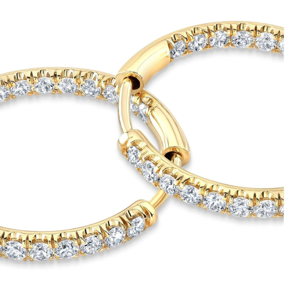 Audhrey Inside Out Lab Diamond Pavé Hoops Earrings