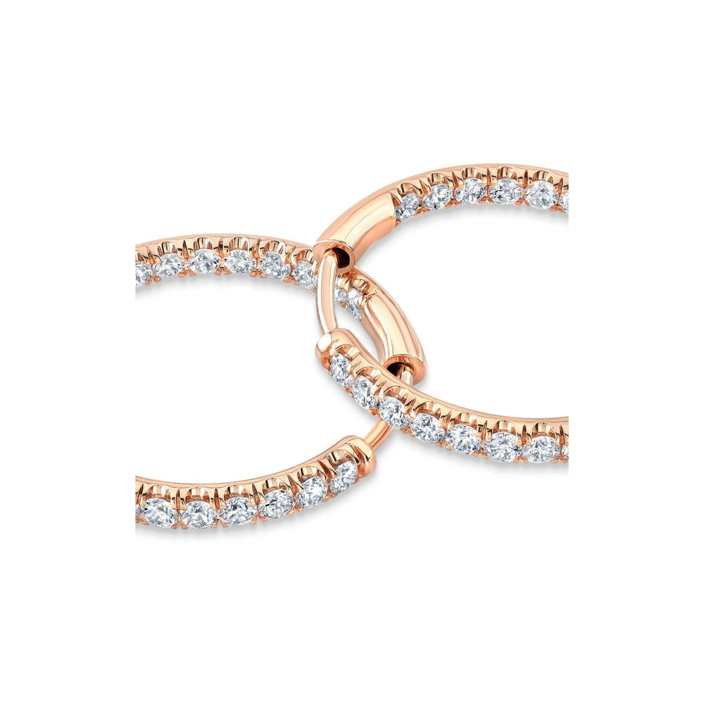 Audhrey Inside Out Lab Diamond Pavé Hoops Earrings
