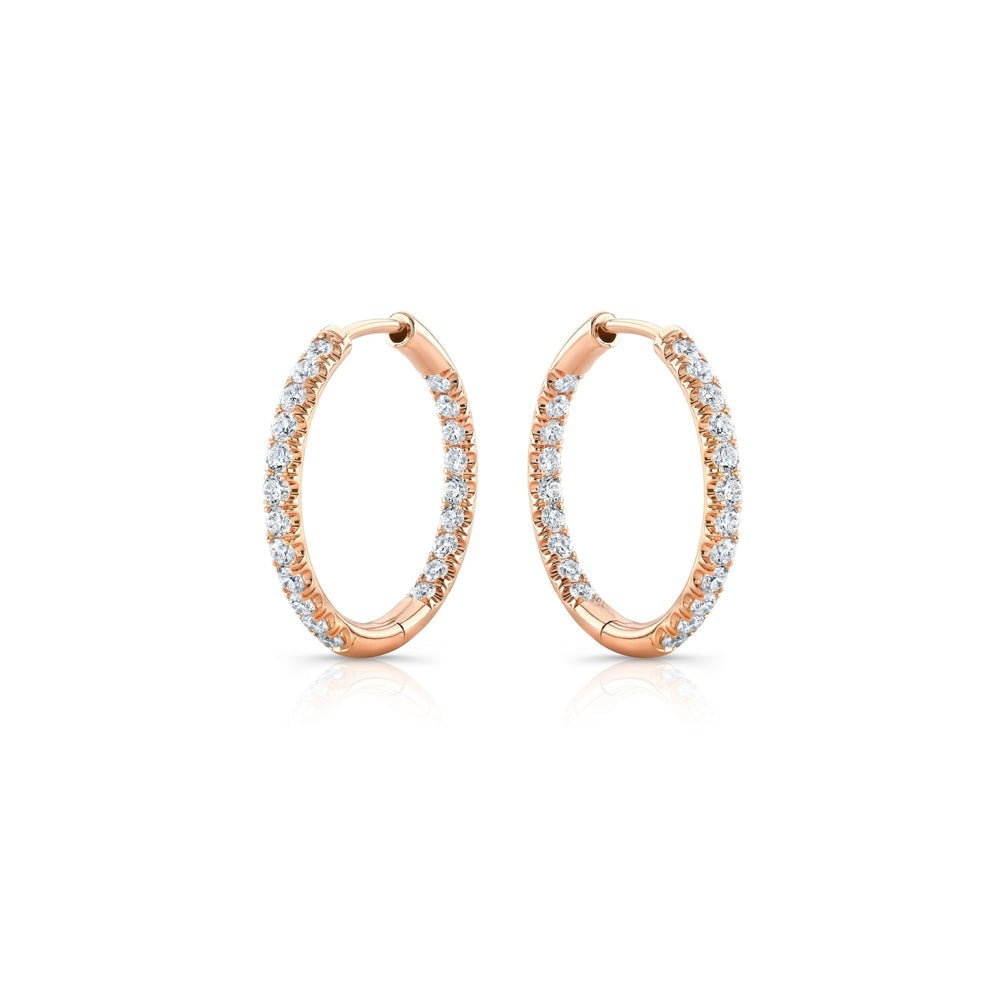 Audhrey Inside Out Lab Diamond Pavé Hoops Earrings
