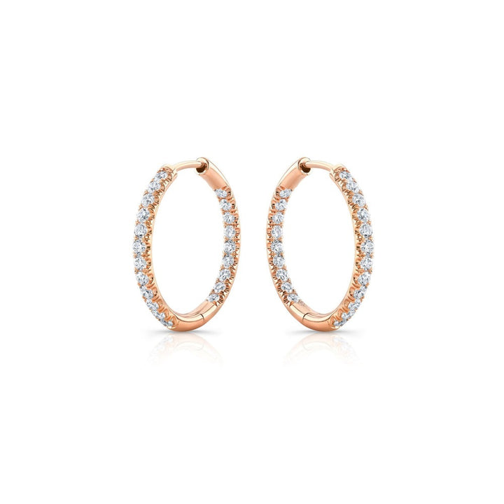 Audhrey Inside Out Lab Diamond Pavé Hoops Earrings