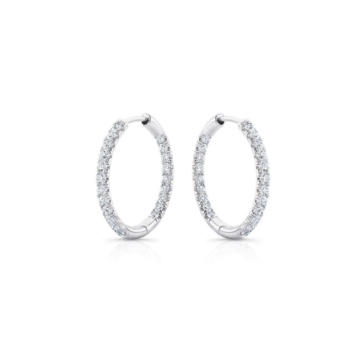 Audhrey Inside Out Moissanite Pavé Hoops Earrings