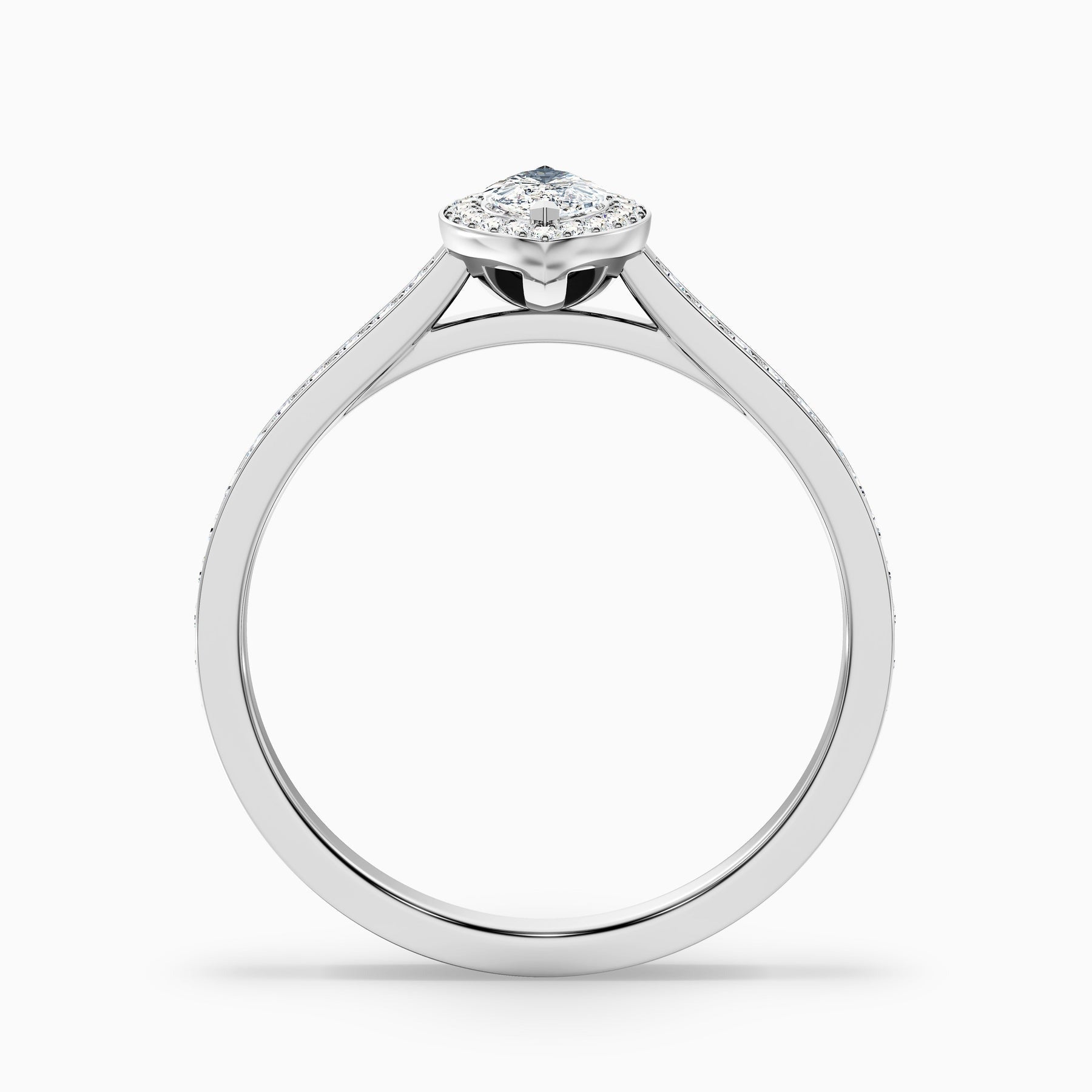 Aurora 1 Carat Marquise Halo Pave Lab Grown Diamond Ring