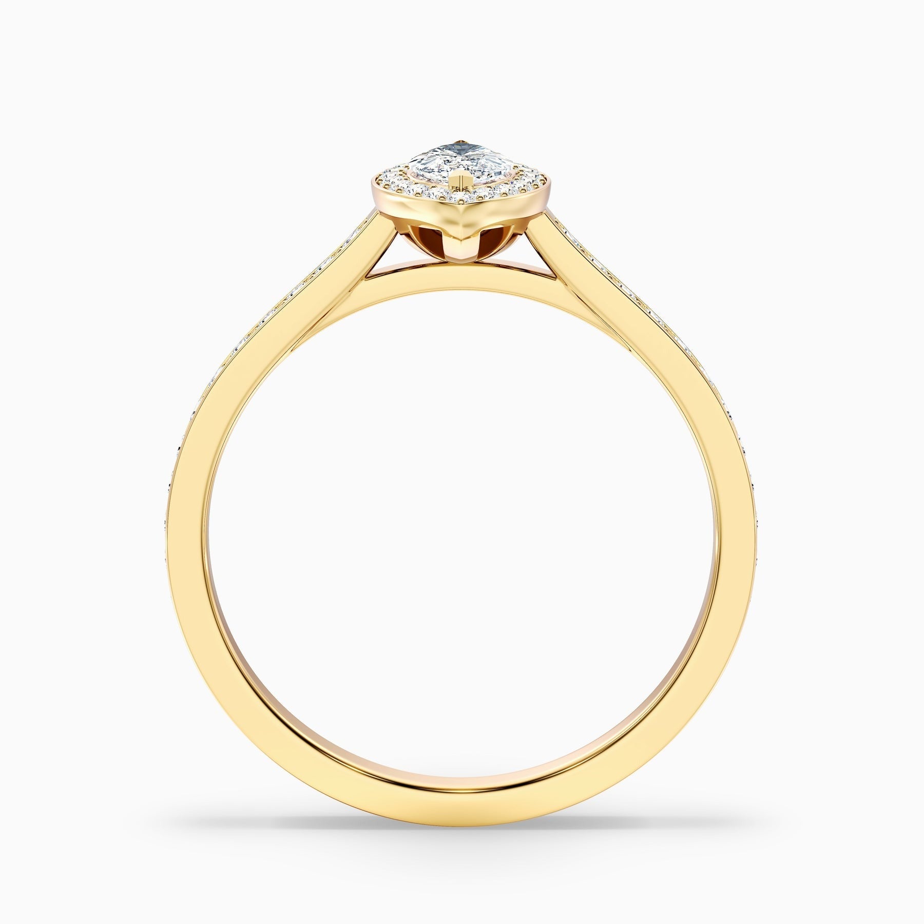 Aurora 1 Carat Marquise Halo Pave Lab Grown Diamond Ring