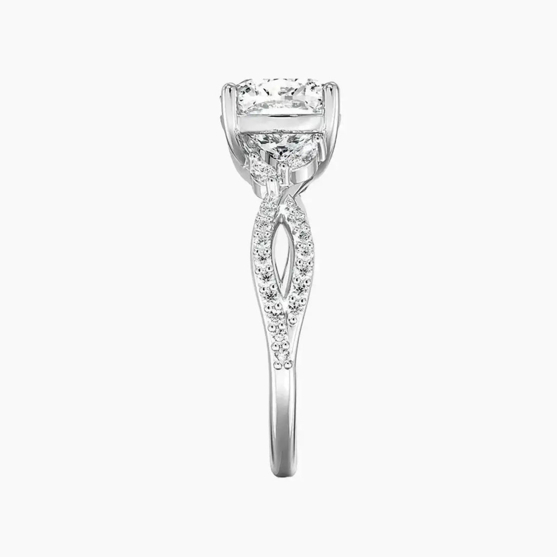 Aria Luxe 5 Carat Cushion Cut Solitaire Lab Grown Diamond Ring in 18K Yellow Gold - View 6