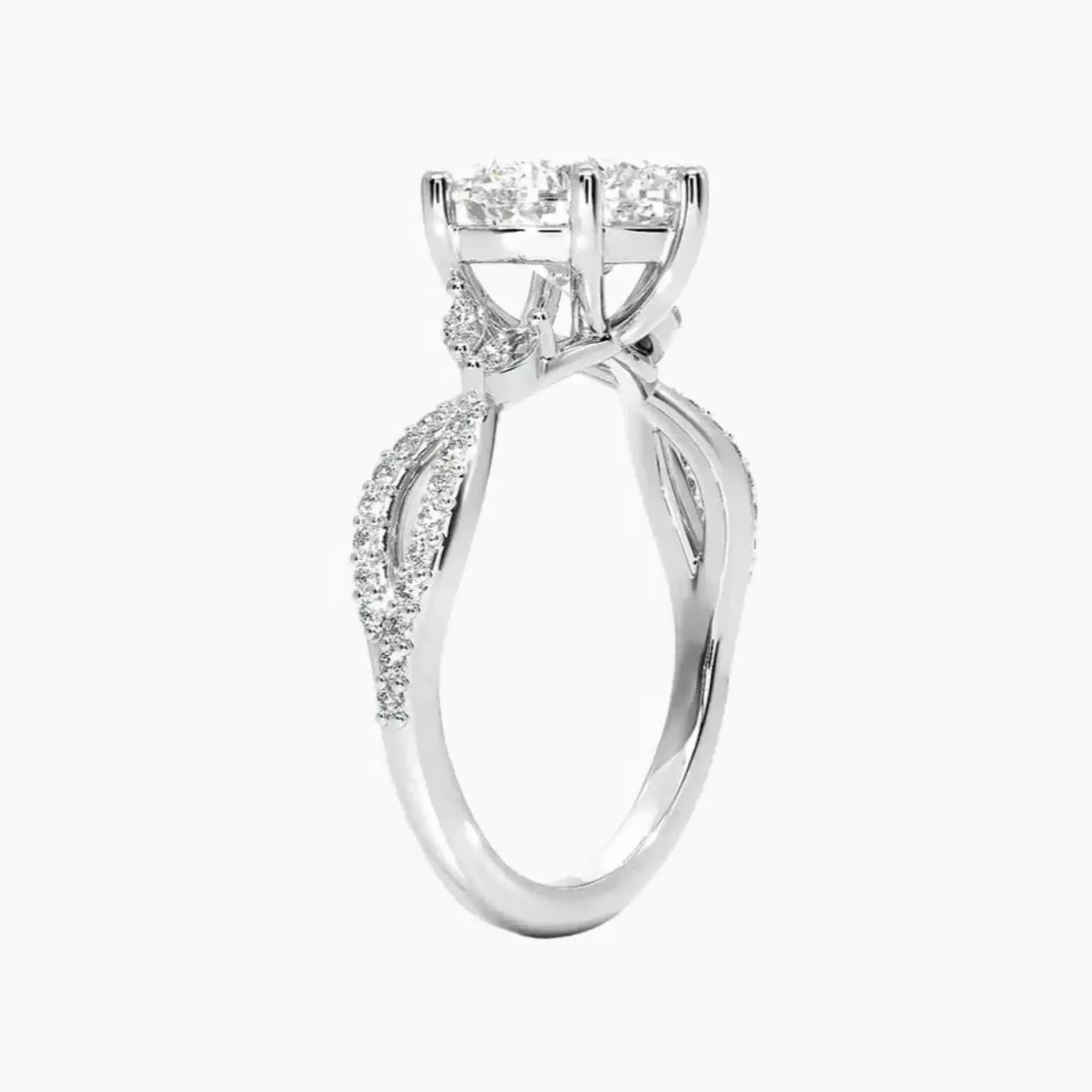 Aria Luxe 2 Carat Heart Cut Solitaire Lab Grown Diamond Ring in 18K Rose Gold - View 5