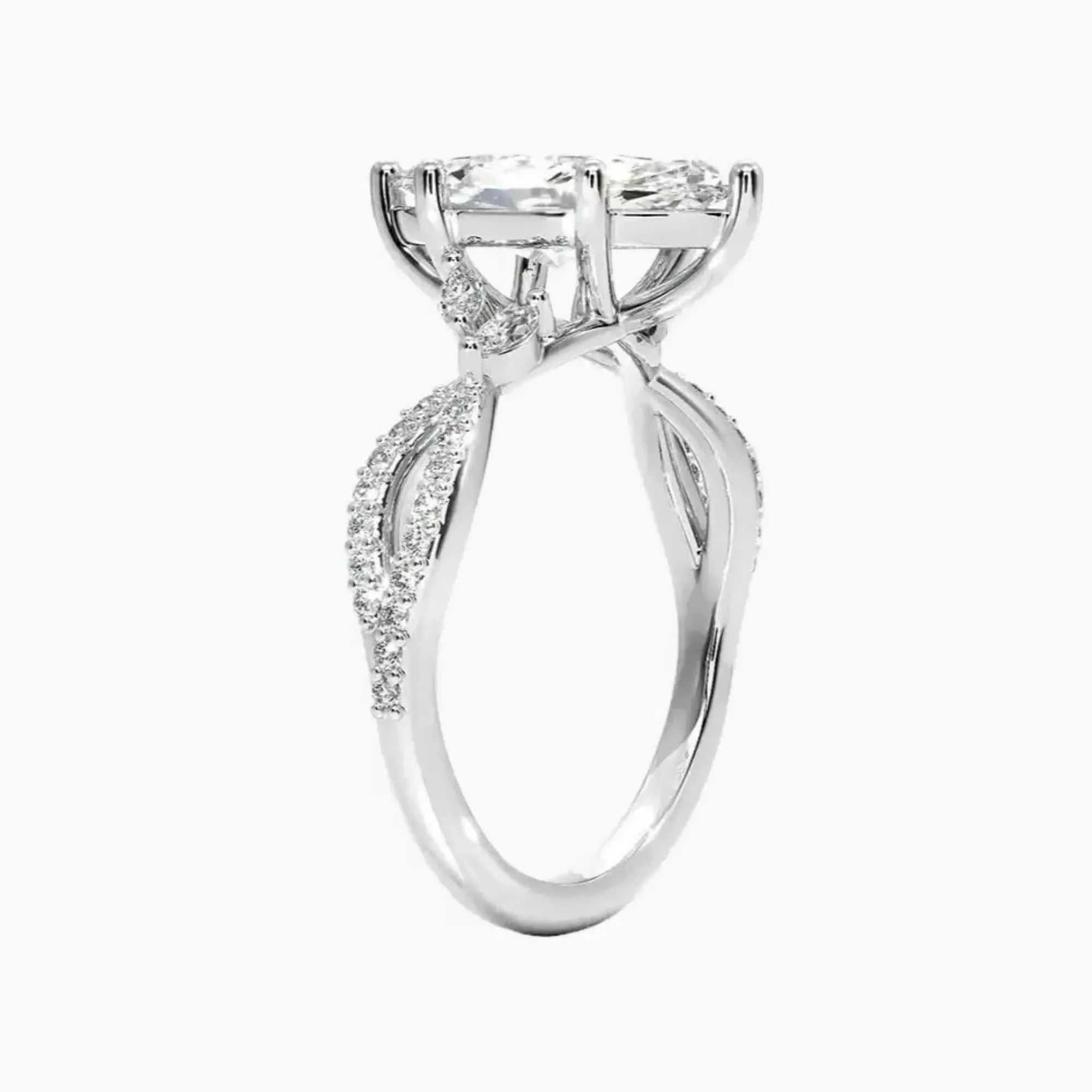 Aria Luxe 1.5 Carat Marquise Cut Solitaire Lab Grown Diamond Ring in Platinum - View 2