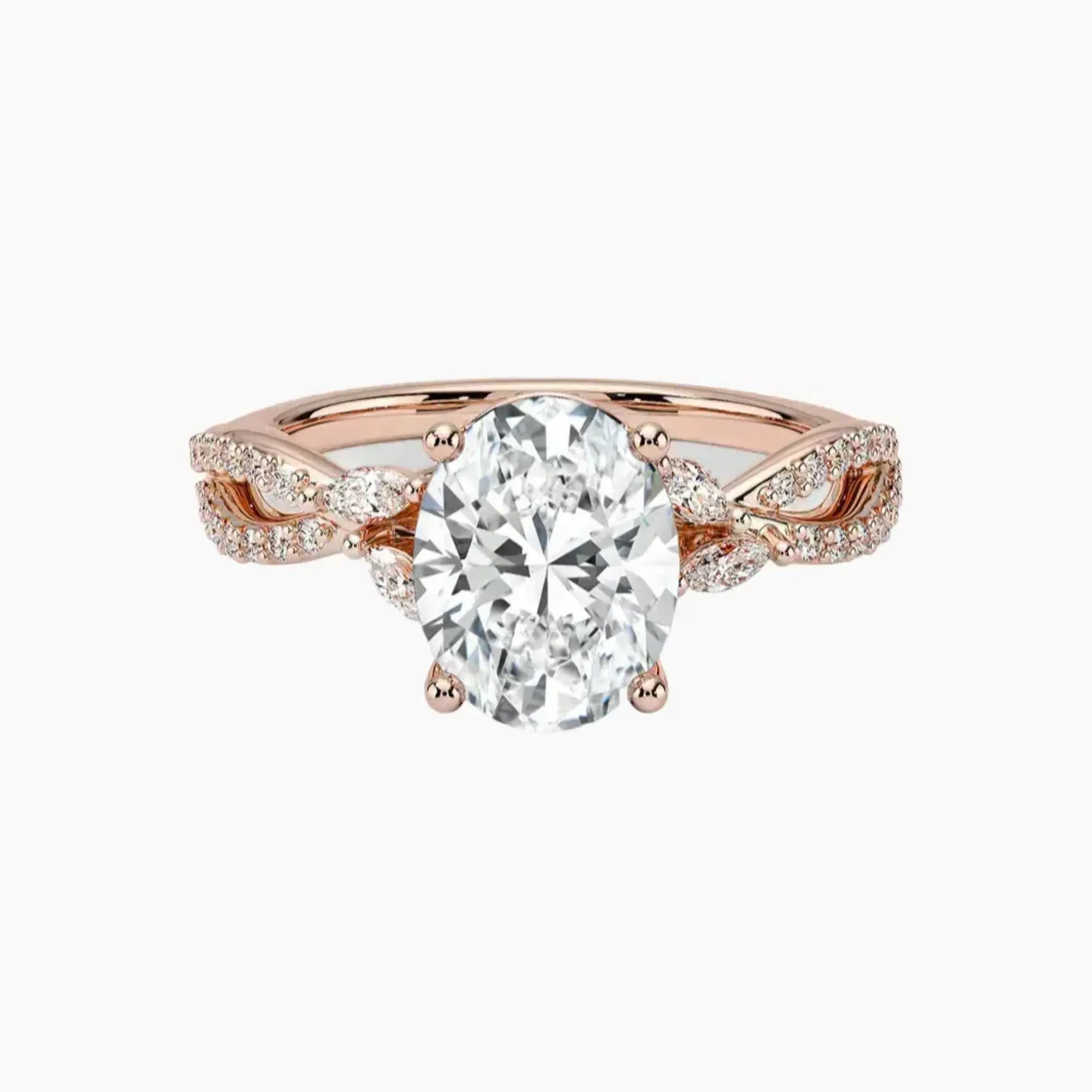 Aria Luxe 1 Carat Oval Cut Solitaire Lab Grown Diamond Ring in Platinum - View 4