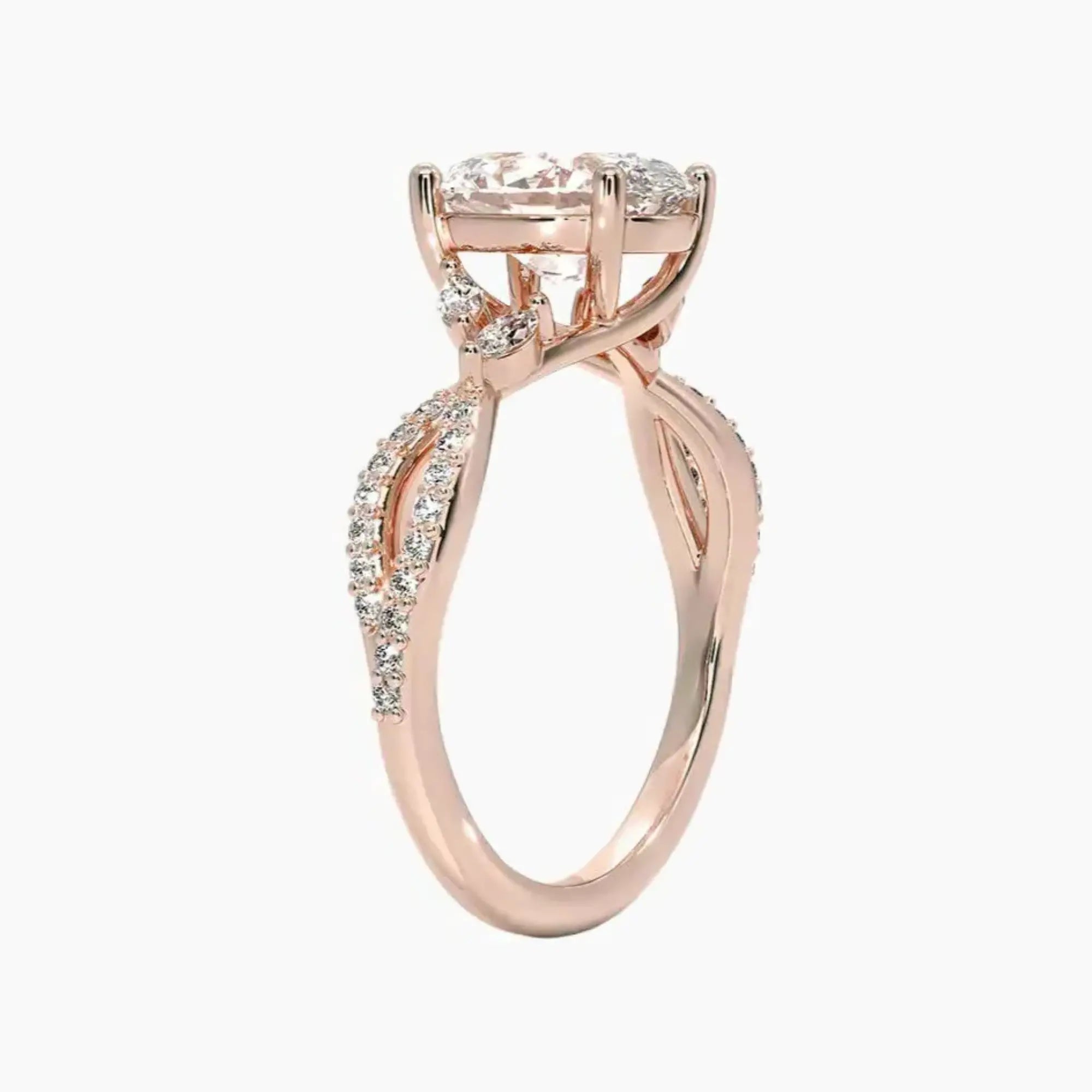 Aria Luxe 2 Carat Oval Cut Solitaire Lab Grown Diamond Ring in Platinum - View 5