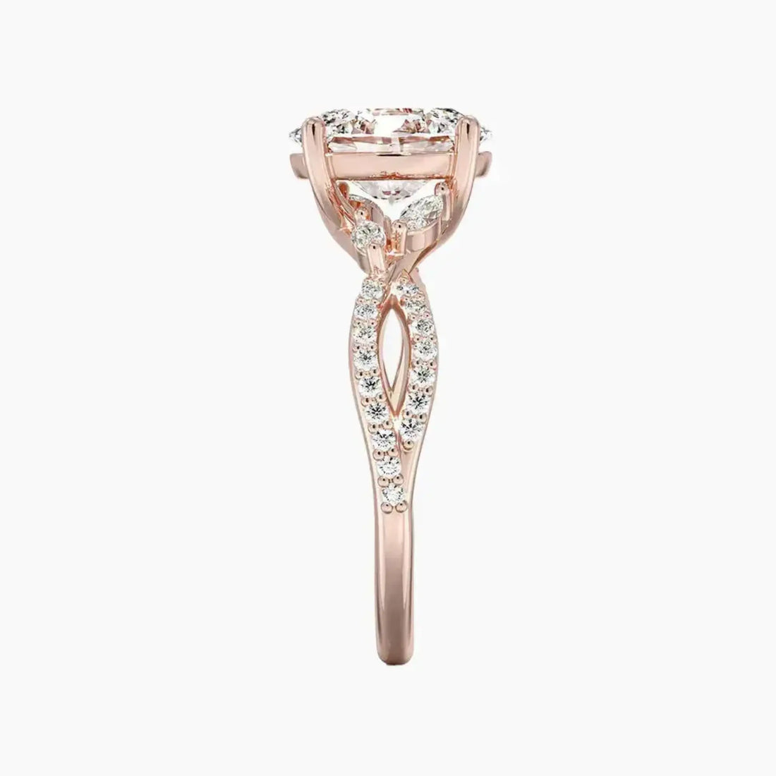 Aria Luxe 2 Carat Oval Cut Solitaire Lab Grown Diamond Ring in Platinum - View 6