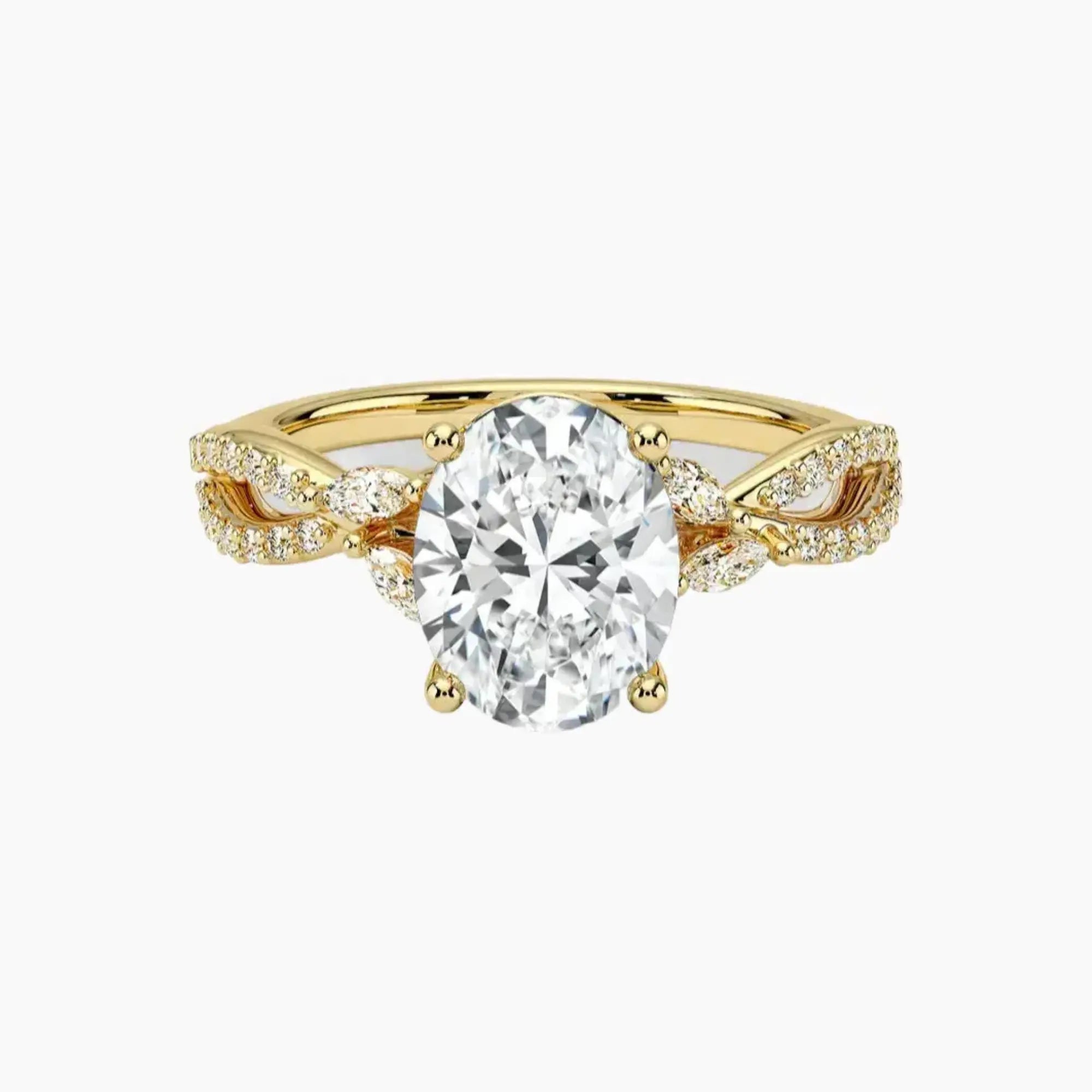 Aria Luxe 1 Carat Oval Cut Solitaire Lab Grown Diamond Ring in Platinum - View 7