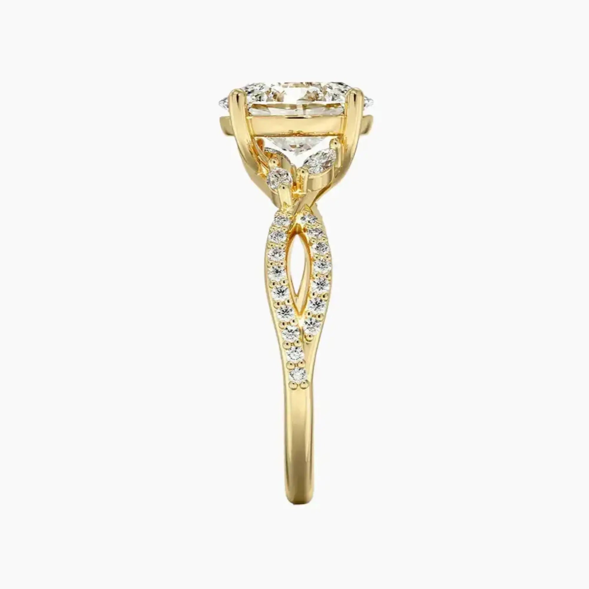 Aria Luxe 1.5 Carat Oval Cut Solitaire Lab Grown Diamond Ring in Silver - View 9