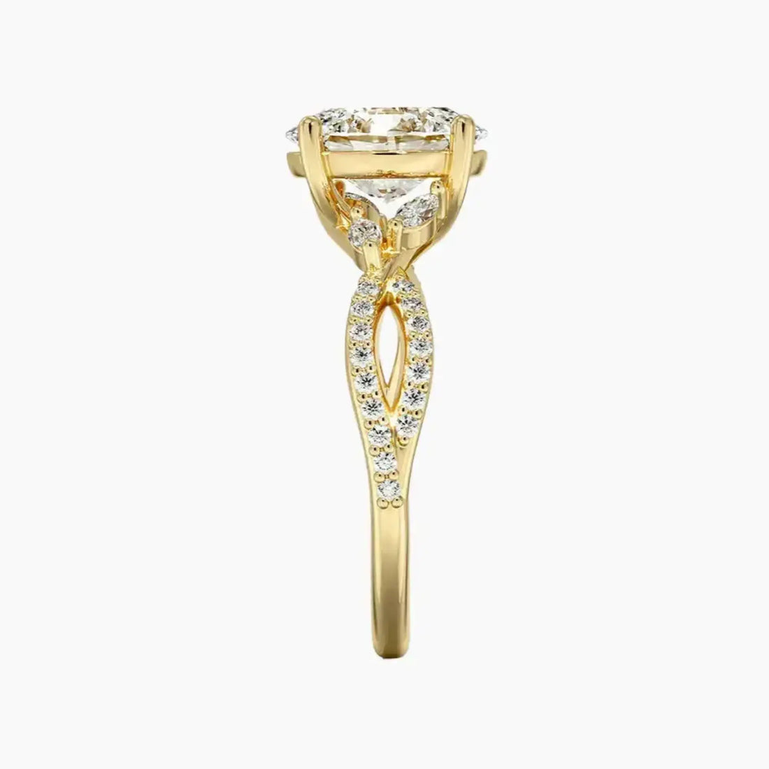 Aria Luxe 5 Carat Oval Cut Solitaire Lab Grown Diamond Ring in Platinum - View 9