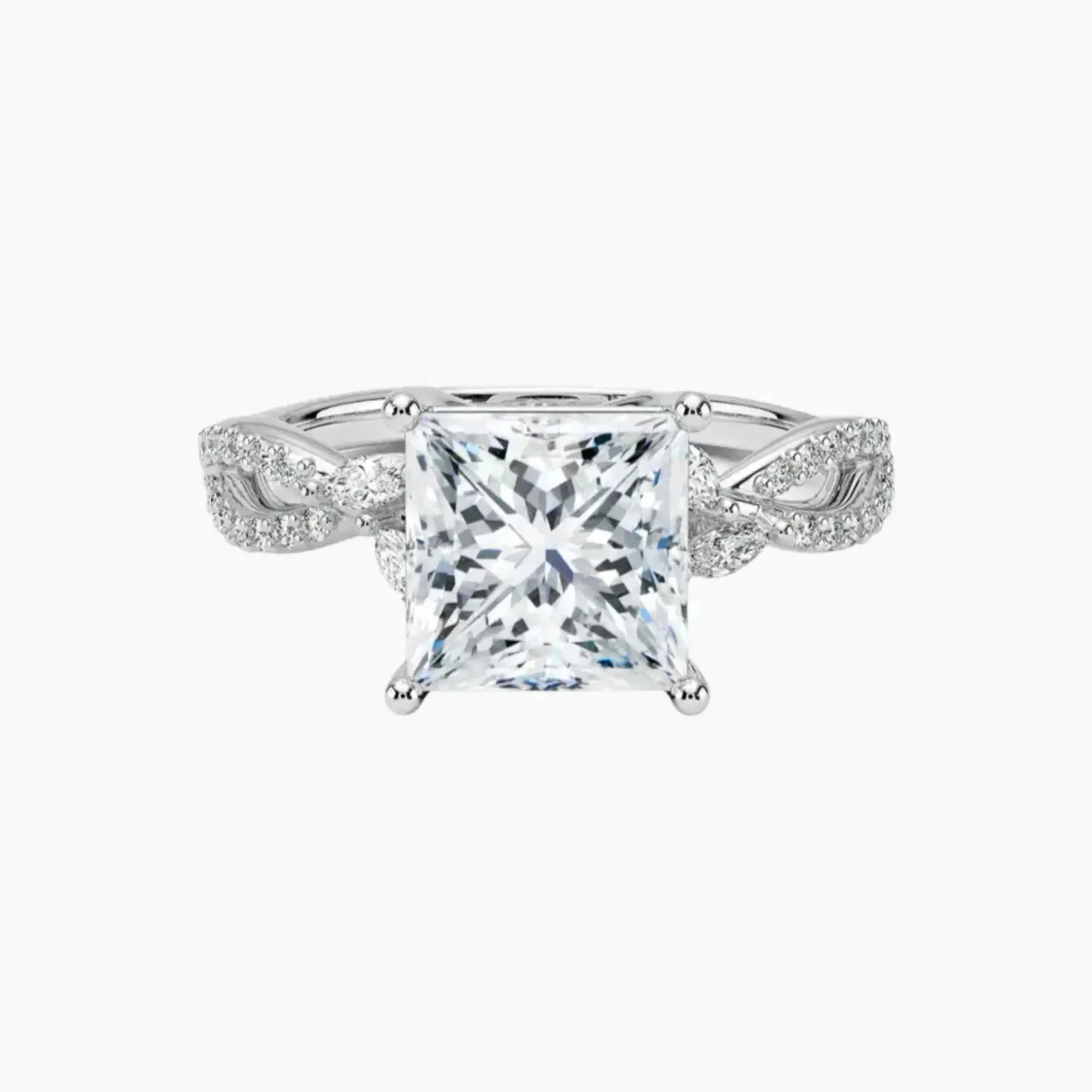 Aria Luxe 1 Carat Princess Cut Solitaire Lab Grown Diamond Ring in 18K Yellow Gold - View 4