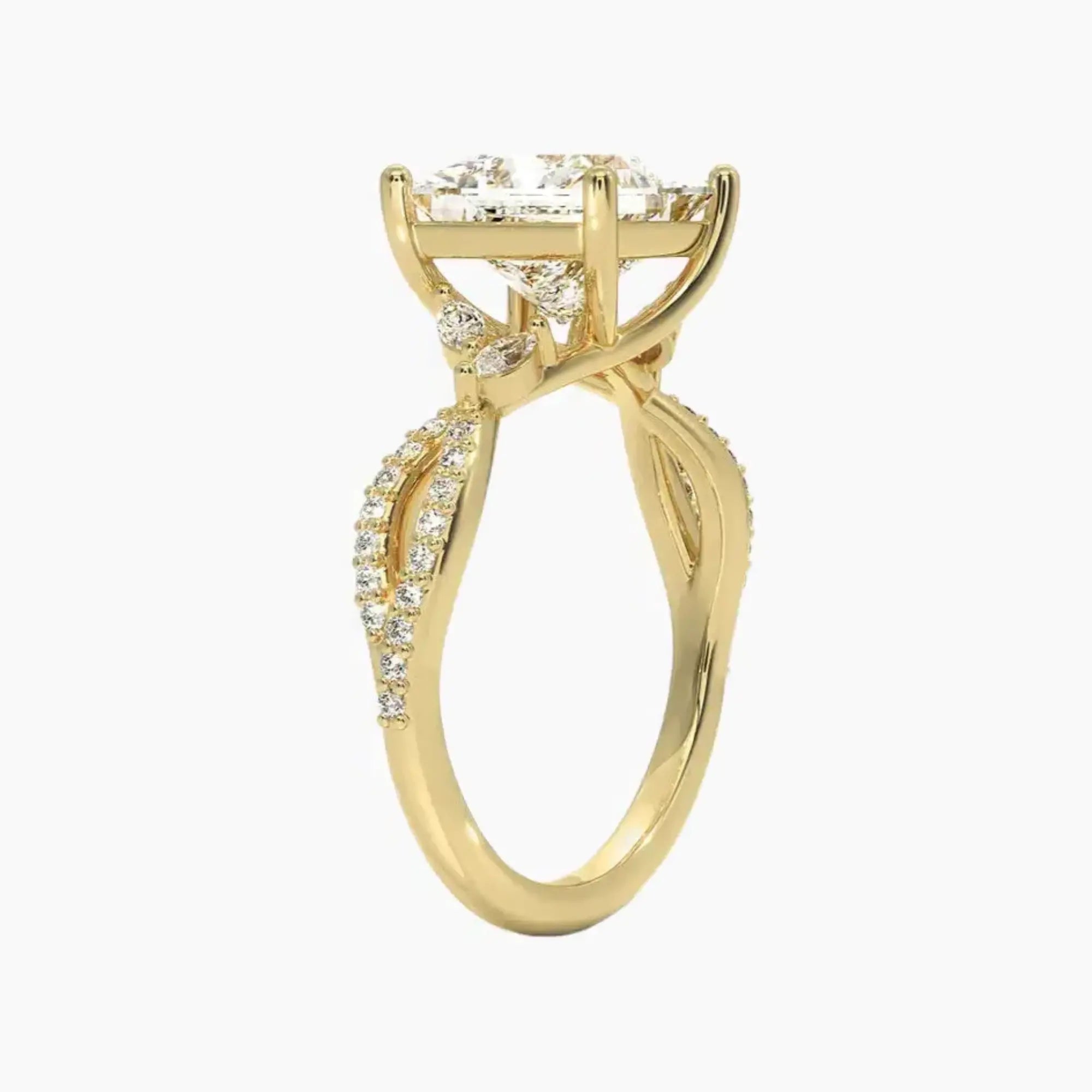 Aria Luxe 1.5 Carat Princess Cut Solitaire Lab Grown Diamond Ring in 18K Rose Gold - View 8