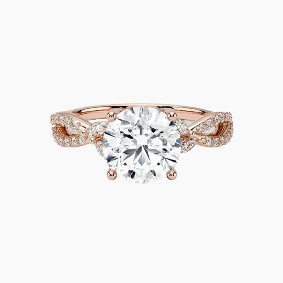 Aria Luxe 2.5 Carat Round Cut Solitaire Lab Grown Diamond Ring in Platinum - View 4