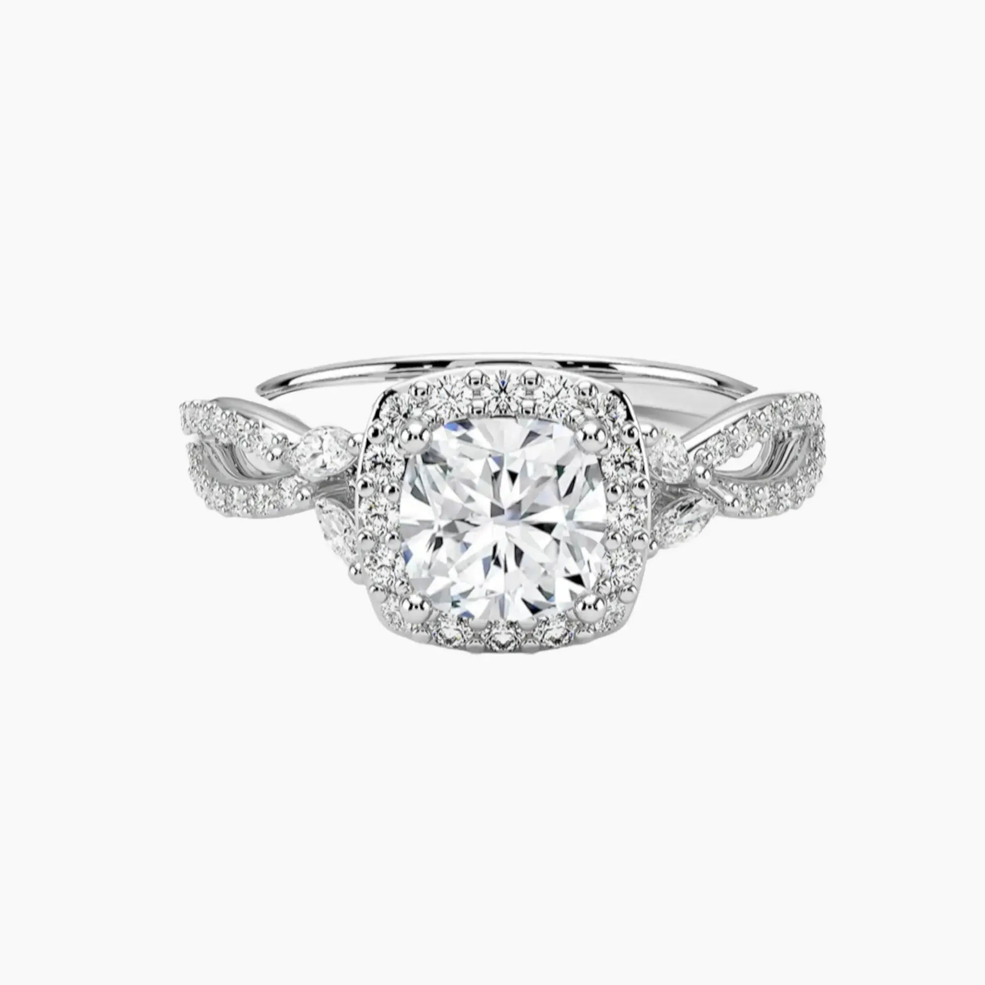 Nerissa Cushion Designer 1.5 Carat Lab Grown Diamond Engagement Ring in 18K Rose Gold