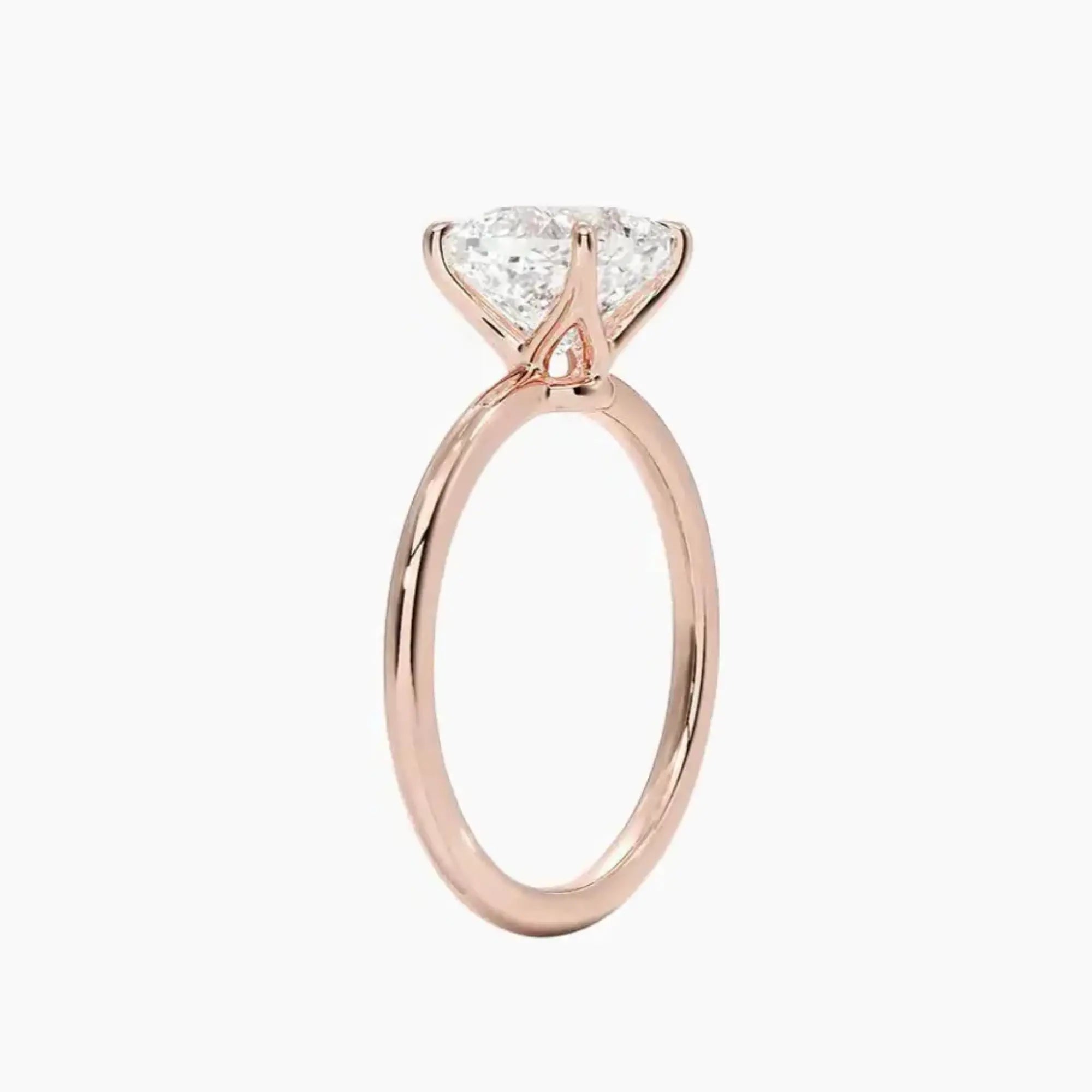 Brielle Cushion Solitaire 1.5 Carat Lab Grown Diamond Engagement Ring in 18K Rose Gold