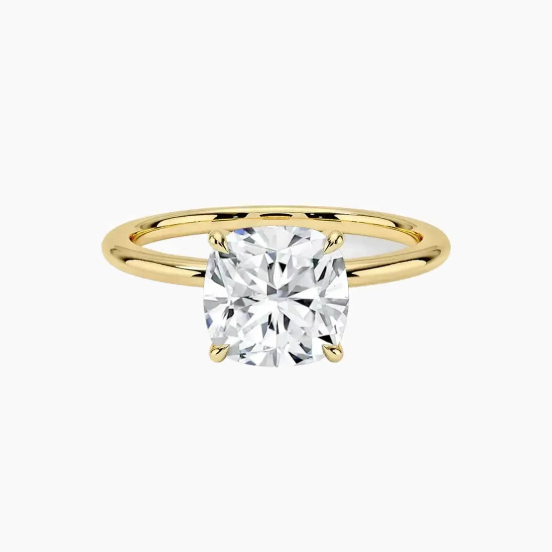 Brielle Cushion Solitaire 1.5 Carat Lab Grown Diamond Engagement Ring in 18K Rose Gold