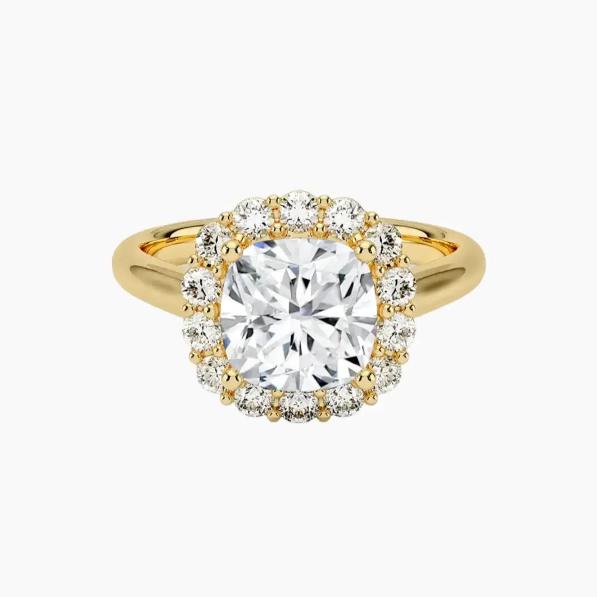 Fiora Cushion Designer 1.5 Carat Lab Grown Diamond Engagement Ring in 18K Rose Gold