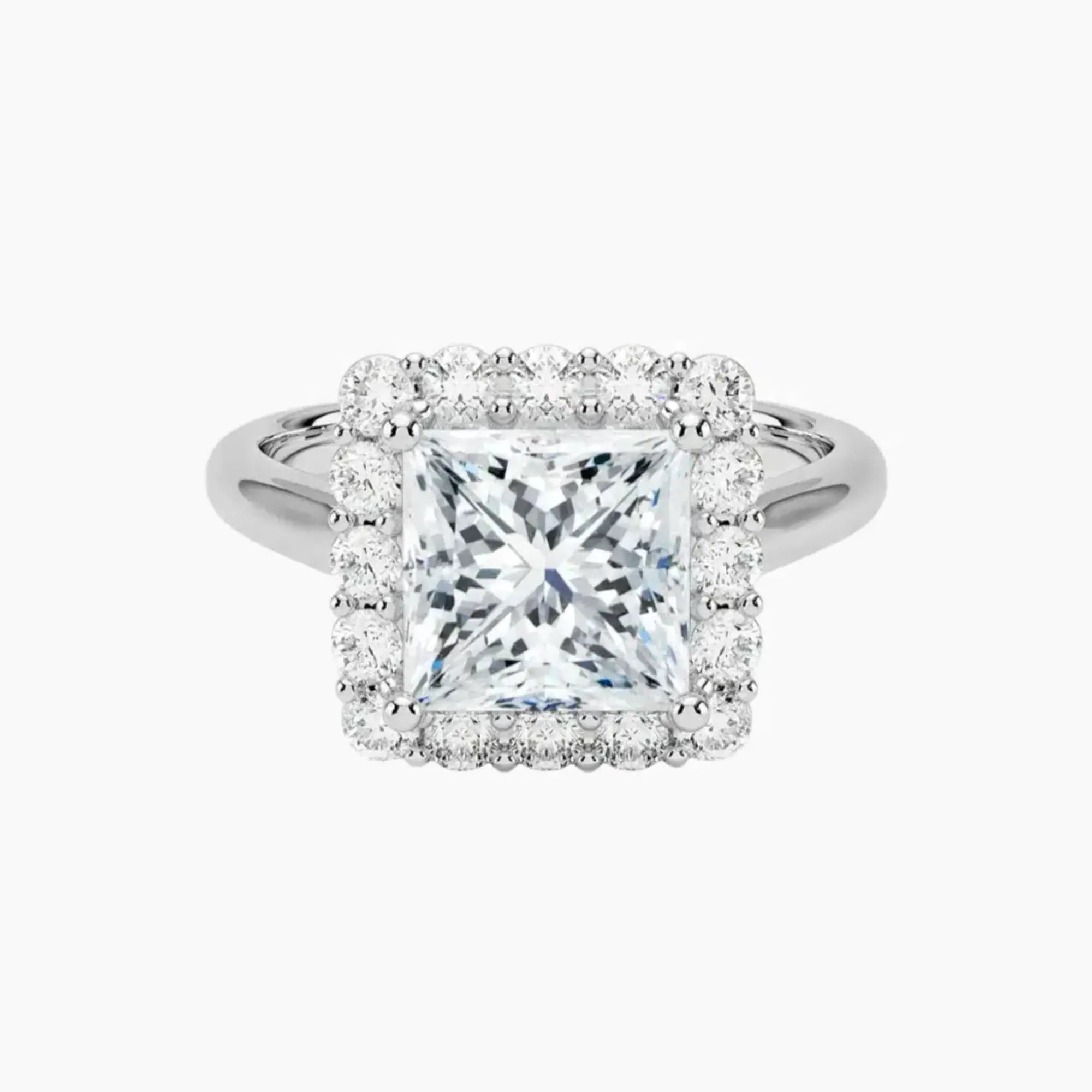 Fiora Princess Designer 1.5 Carat Lab Grown Diamond Engagement Ring in 14K Rose Gold