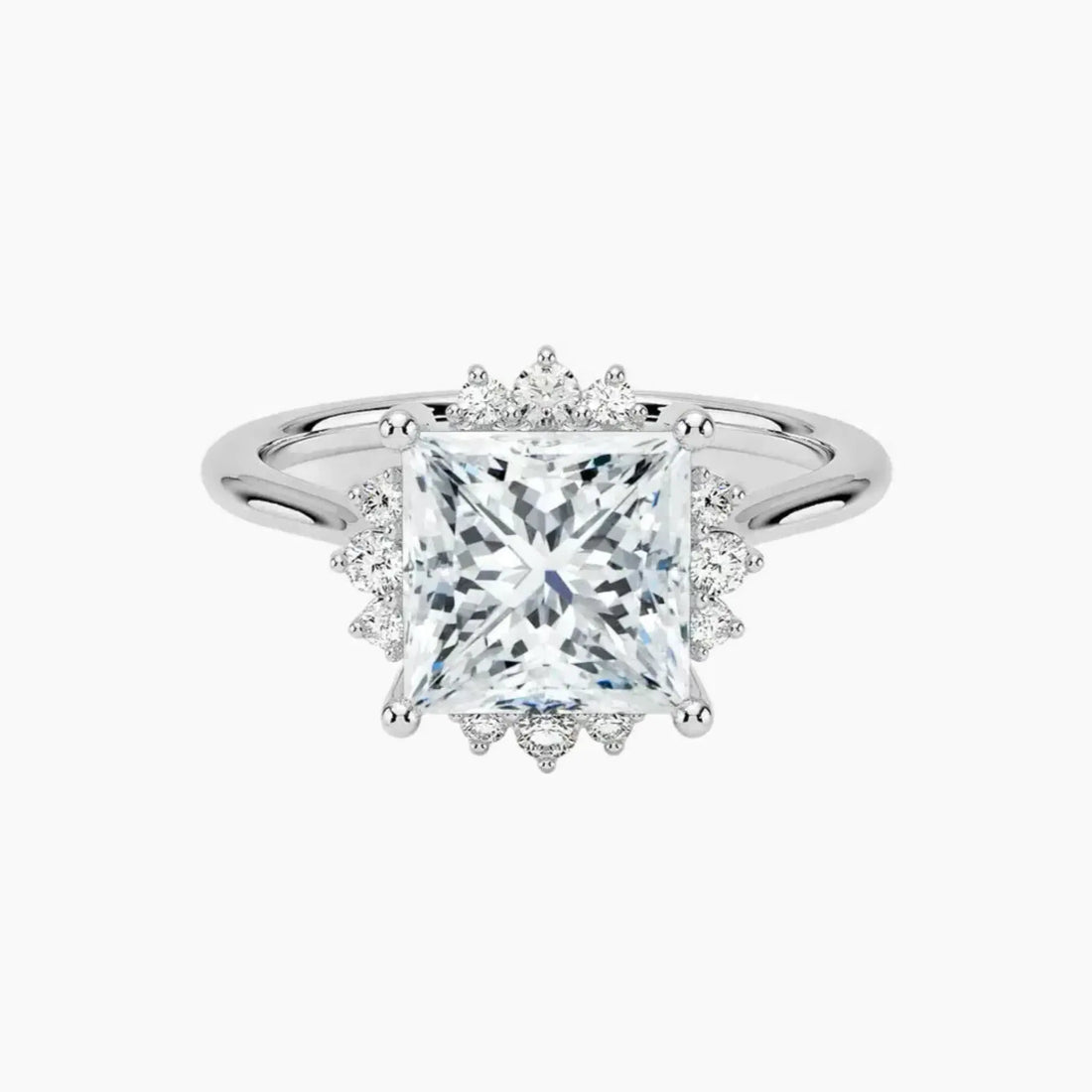 Nadia Princess Designer 1.5 Carat Lab Grown Diamond Engagement Ring in 18K Rose Gold