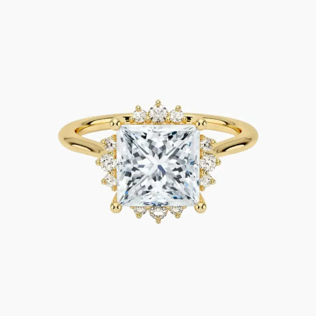 Nadia Princess Designer 1.5 Carat Lab Grown Diamond Engagement Ring in 18K Rose Gold