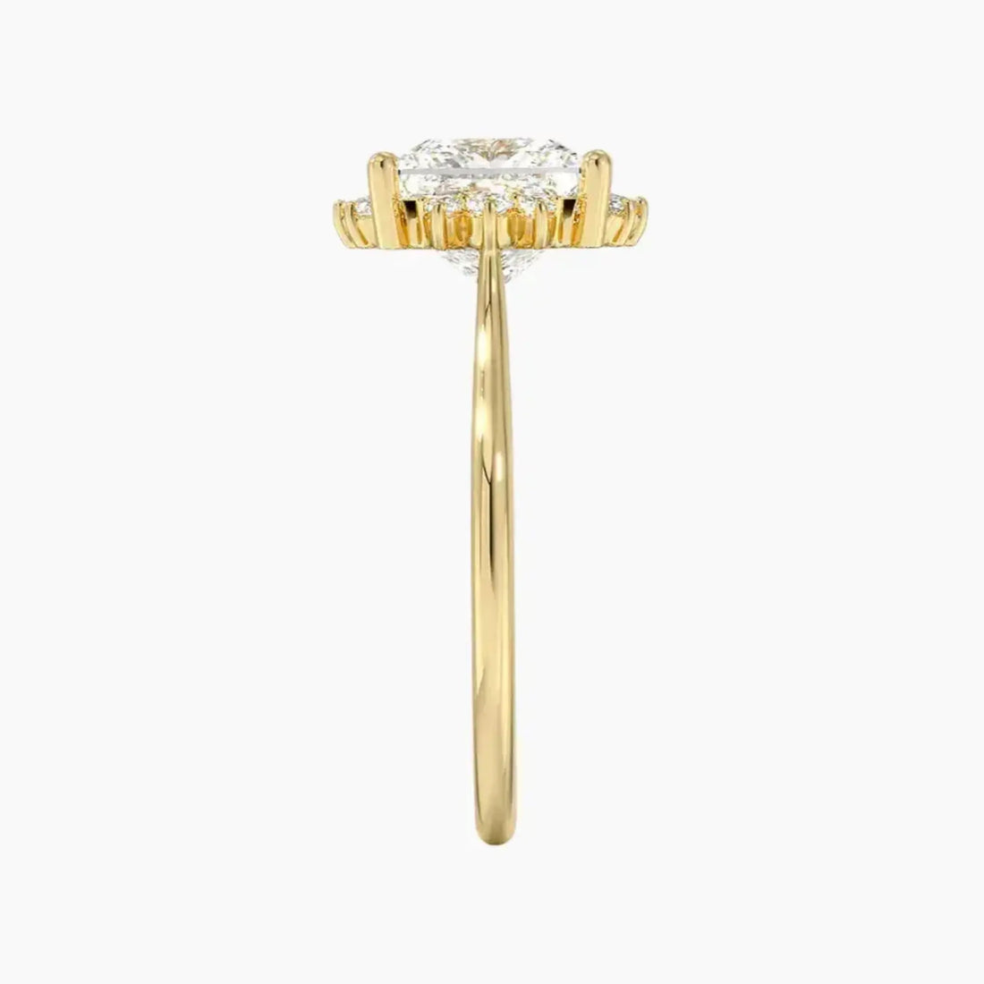 Nadia Princess Designer 1.5 Carat Lab Grown Diamond Engagement Ring in 18K Rose Gold