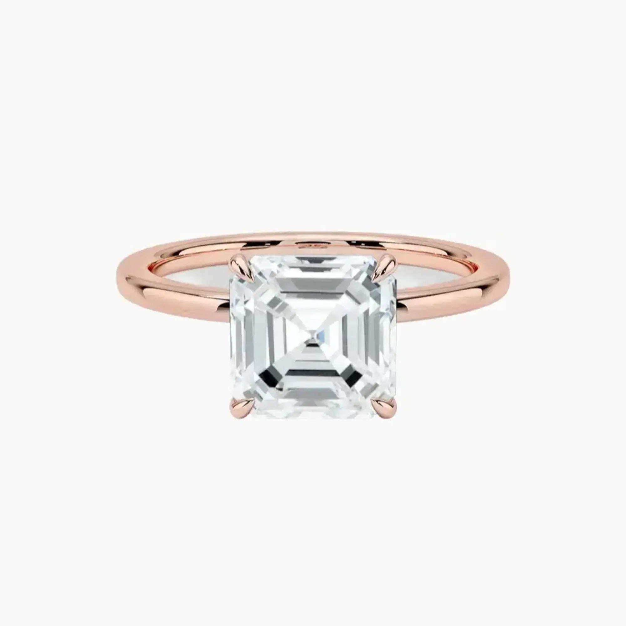 Giselle Asscher Hidden Halo 1.5 Carat Lab Grown Diamond Engagement Ring in 14K Rose Gold