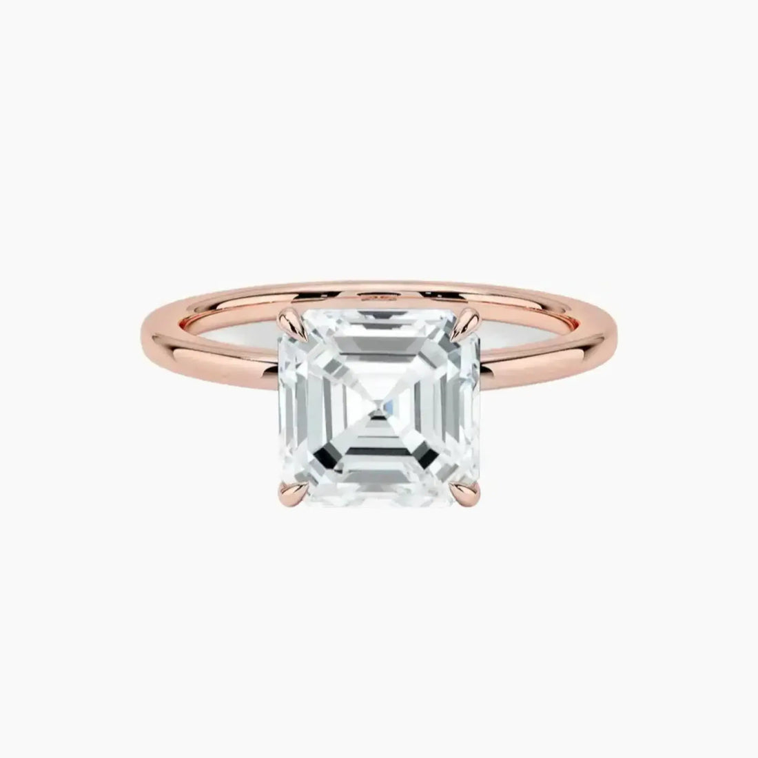 Giselle Asscher Hidden Halo 1.5 Carat Lab Grown Diamond Engagement Ring in 14K Rose Gold