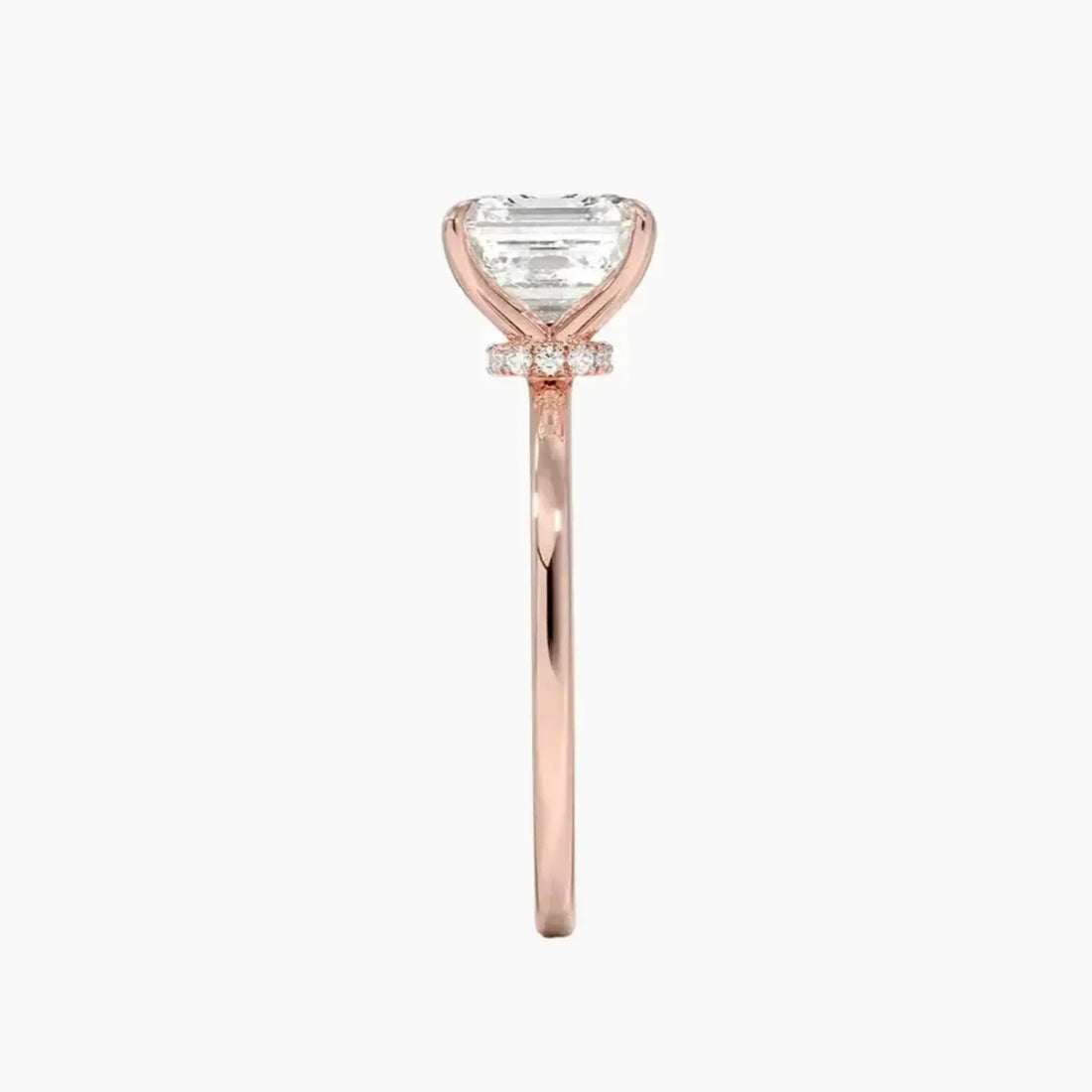 Giselle Asscher Hidden Halo 1.5 Carat Lab Grown Diamond Engagement Ring in 14K Rose Gold