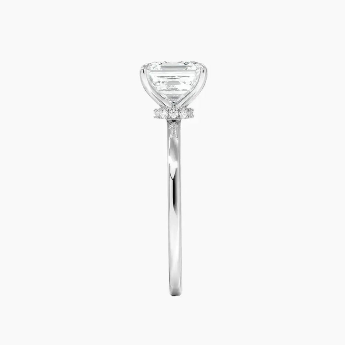 Giselle Asscher Hidden Halo 1.5 Carat Lab Grown Diamond Engagement Ring in 14K Rose Gold