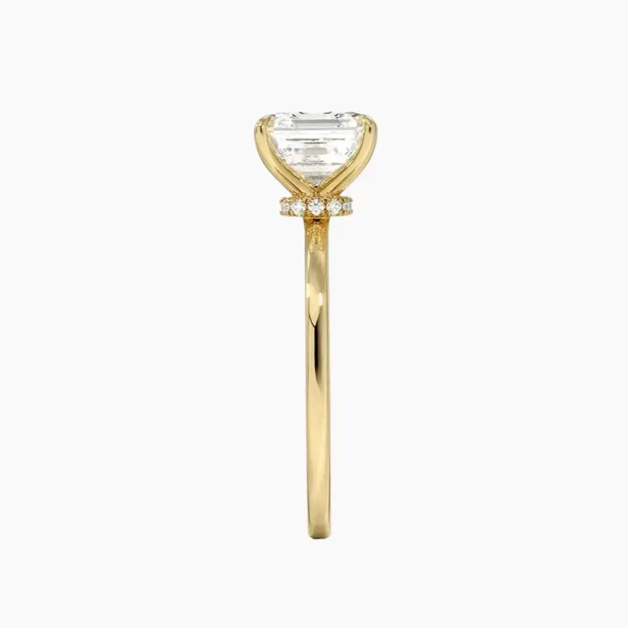 Giselle Asscher Hidden Halo 1.5 Carat Lab Grown Diamond Engagement Ring in 14K Rose Gold