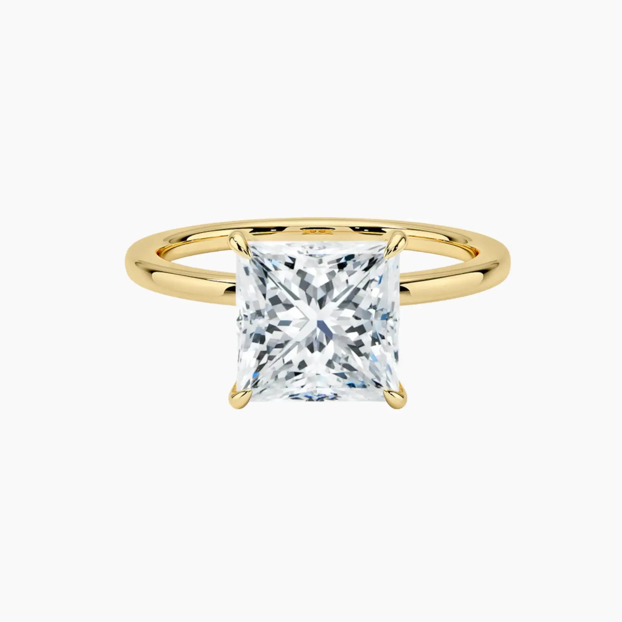 Giselle Princess Hidden Halo 1.5 Carat Lab Grown Diamond Engagement Ring in 14K Rose Gold