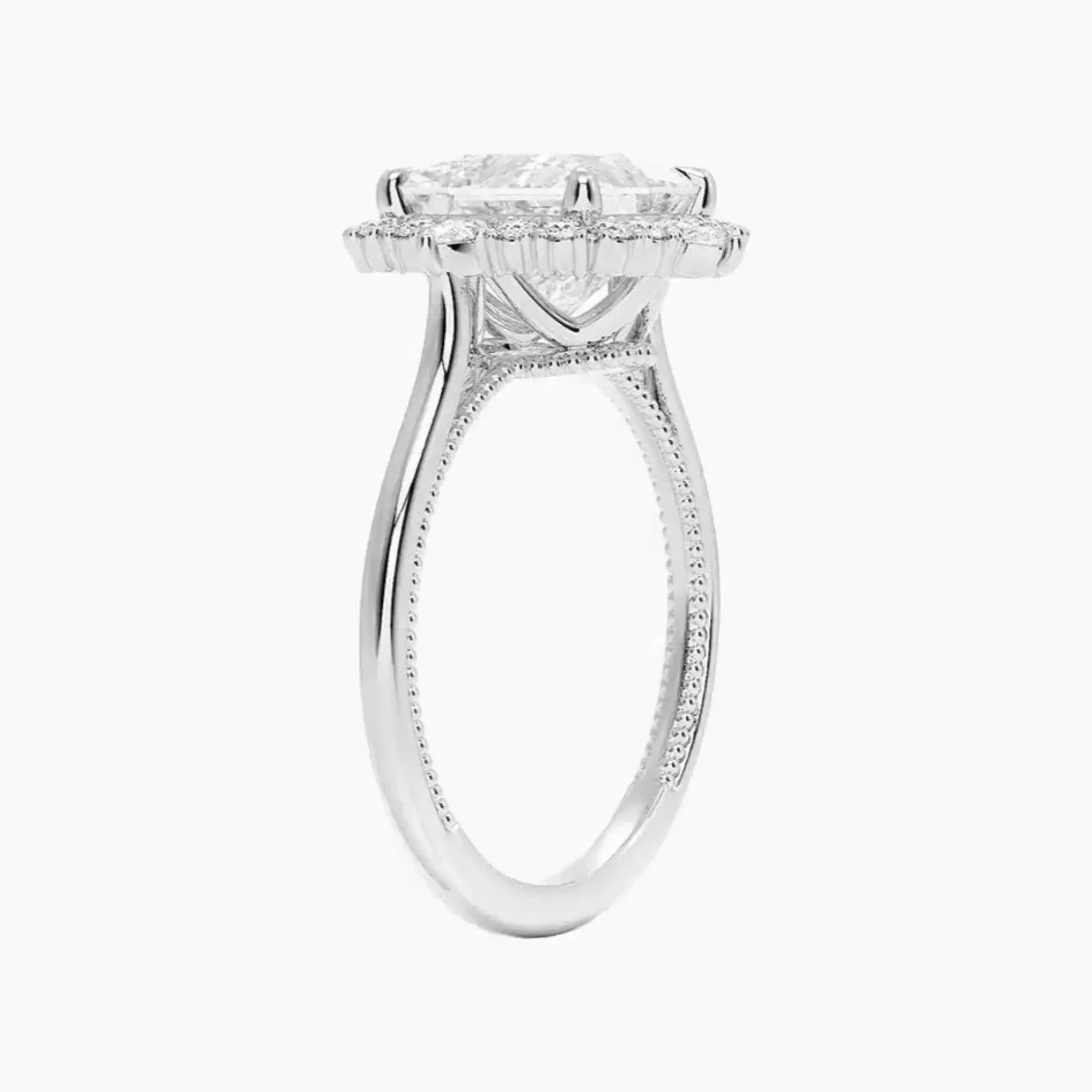 Elara Princess Designer 1.5 Carat Lab Grown Diamond Engagement Ring in 18K Rose Gold