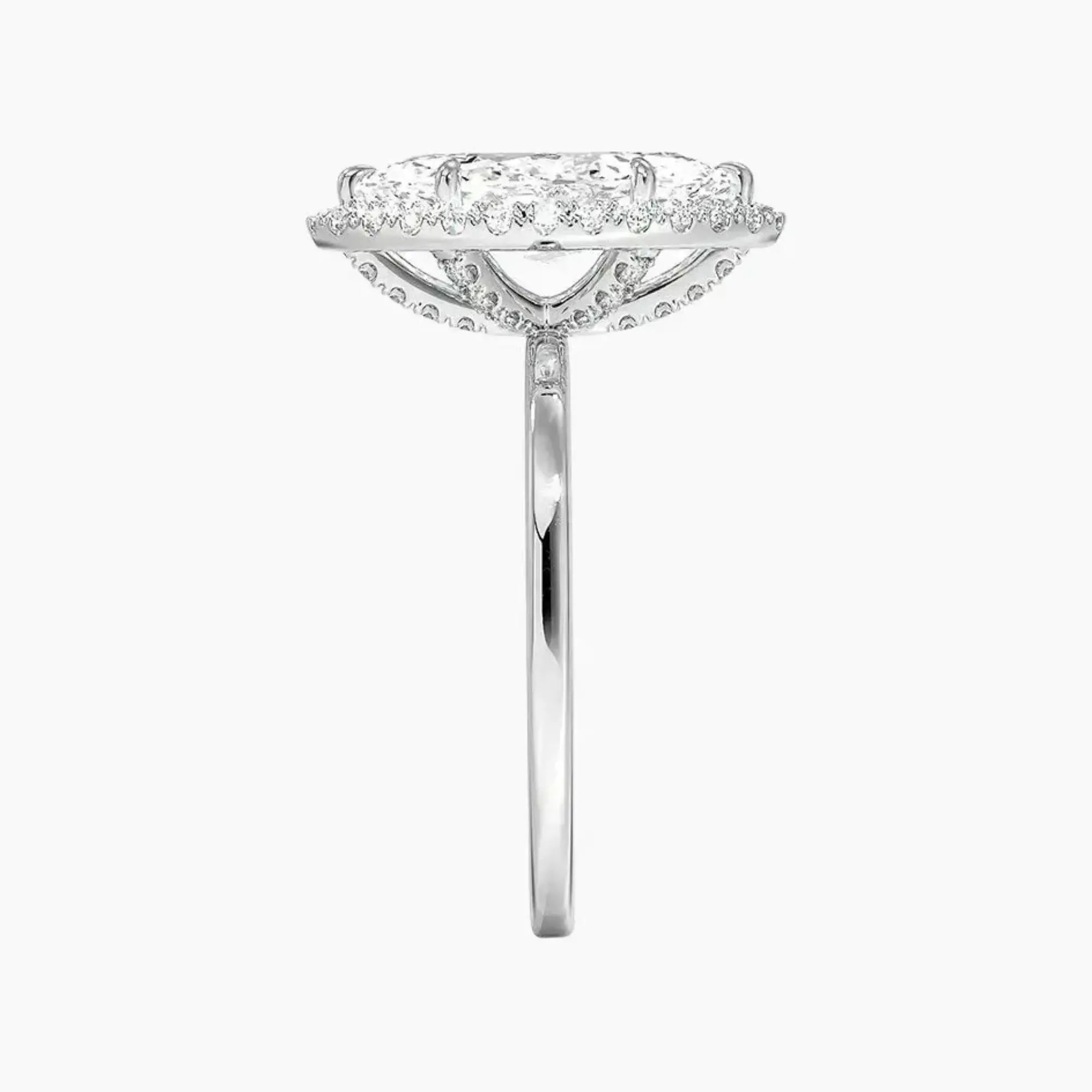 Cassiopeia Marquise Hidden Halo 1.5 Carat Lab Grown Diamond Engagement Ring in 14K Rose Gold