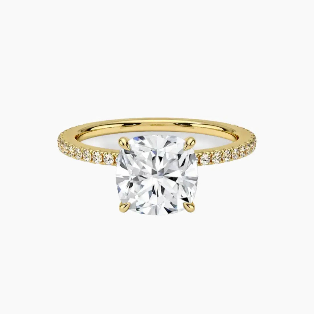 Adalia Cushion Designer 1.5 Carat Lab Grown Diamond Engagement Ring in 14K Rose Gold