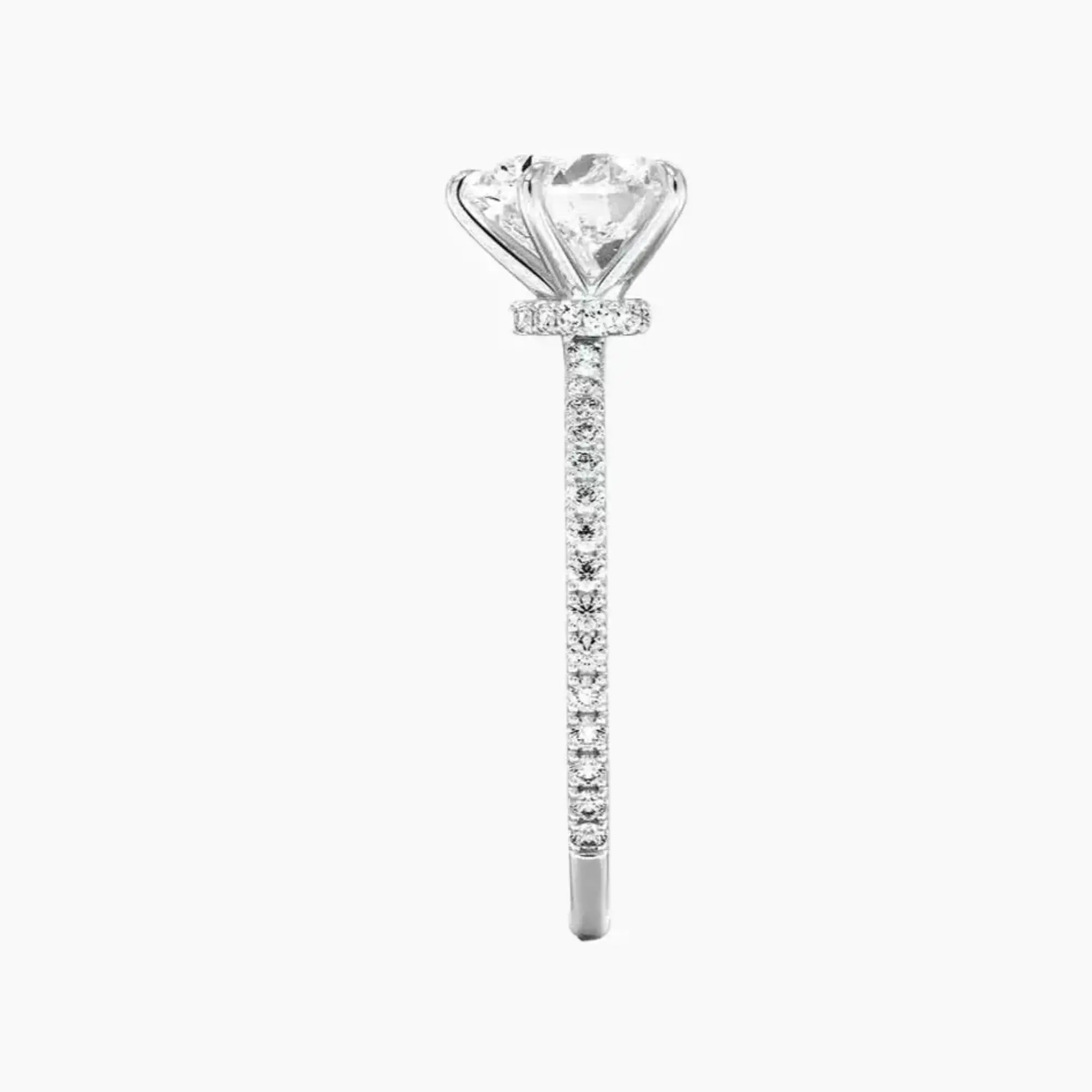 Adalia Heart Designer 1.5 Carat Lab Grown Diamond Engagement Ring in 18K Rose Gold
