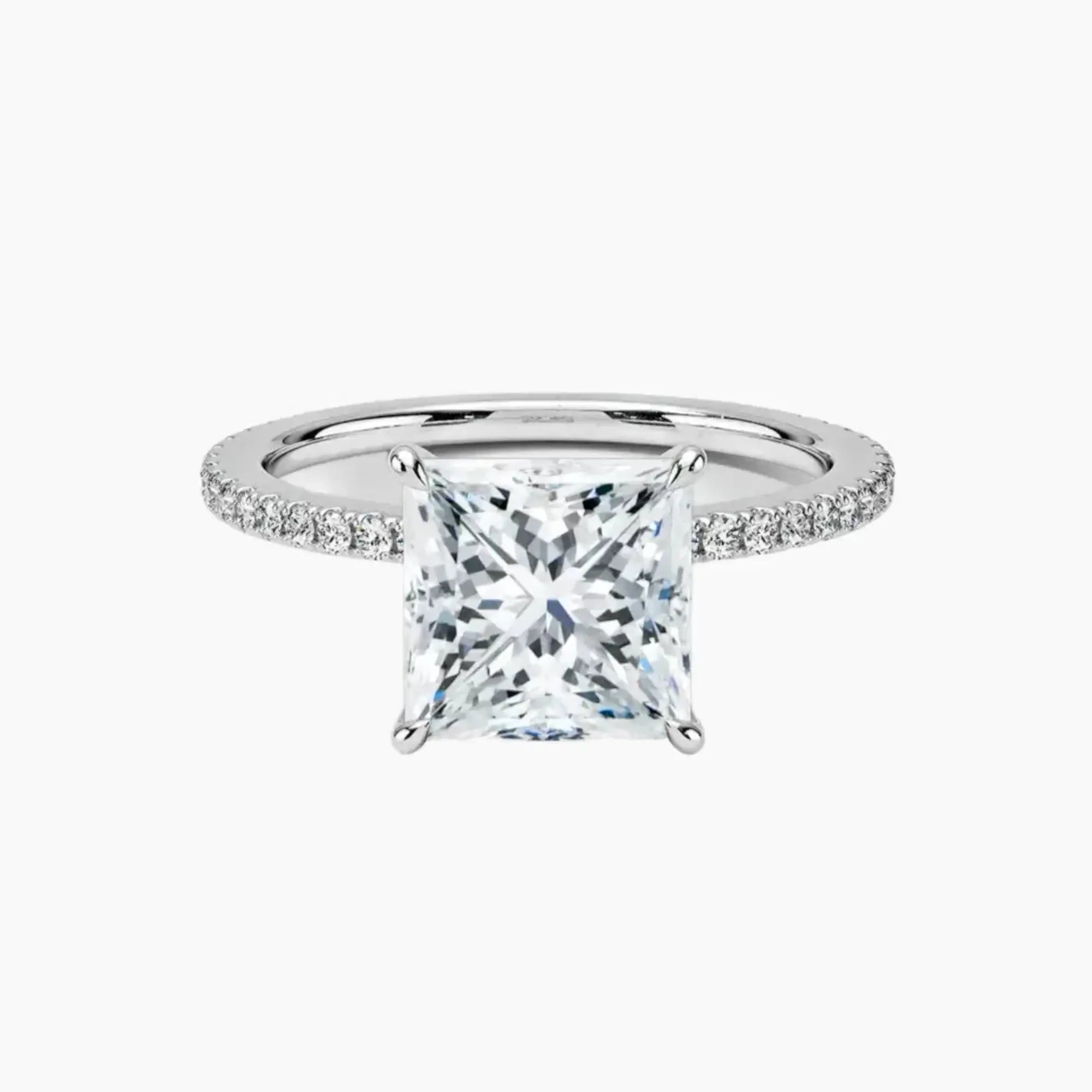 Adalia Princess Designer 1.5 Carat Lab Grown Diamond Engagement Ring in 14K Rose Gold