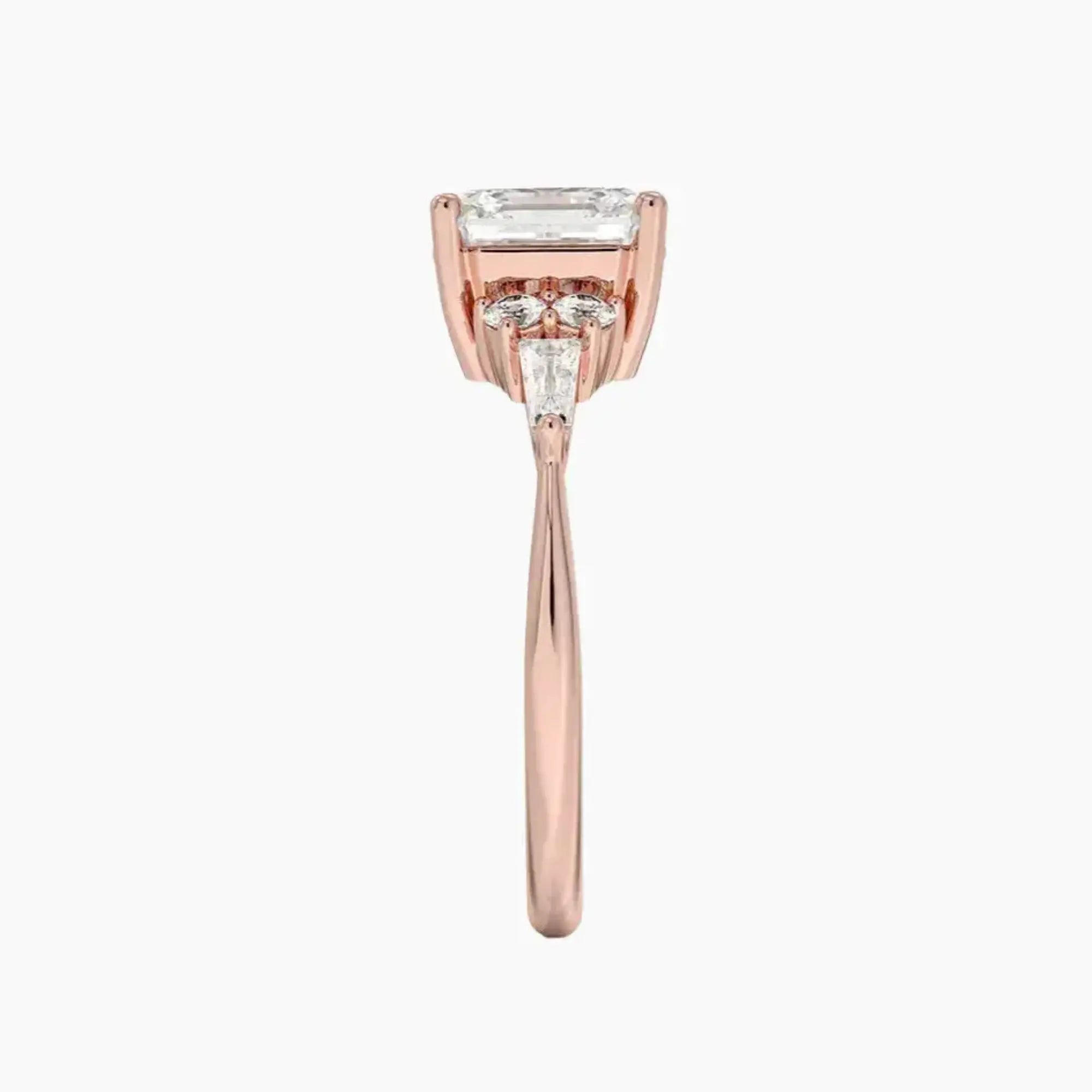 Jovana Asscher Designer 1.5 Carat Lab Grown Diamond Engagement Ring in 14K Rose Gold