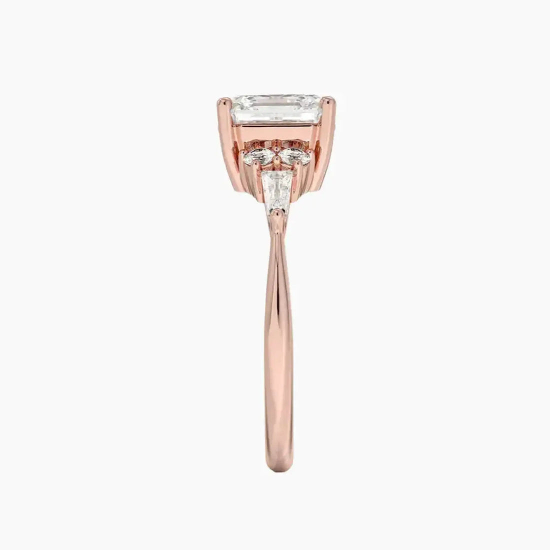 Jovana Asscher Designer 1.5 Carat Lab Grown Diamond Engagement Ring in 14K Rose Gold