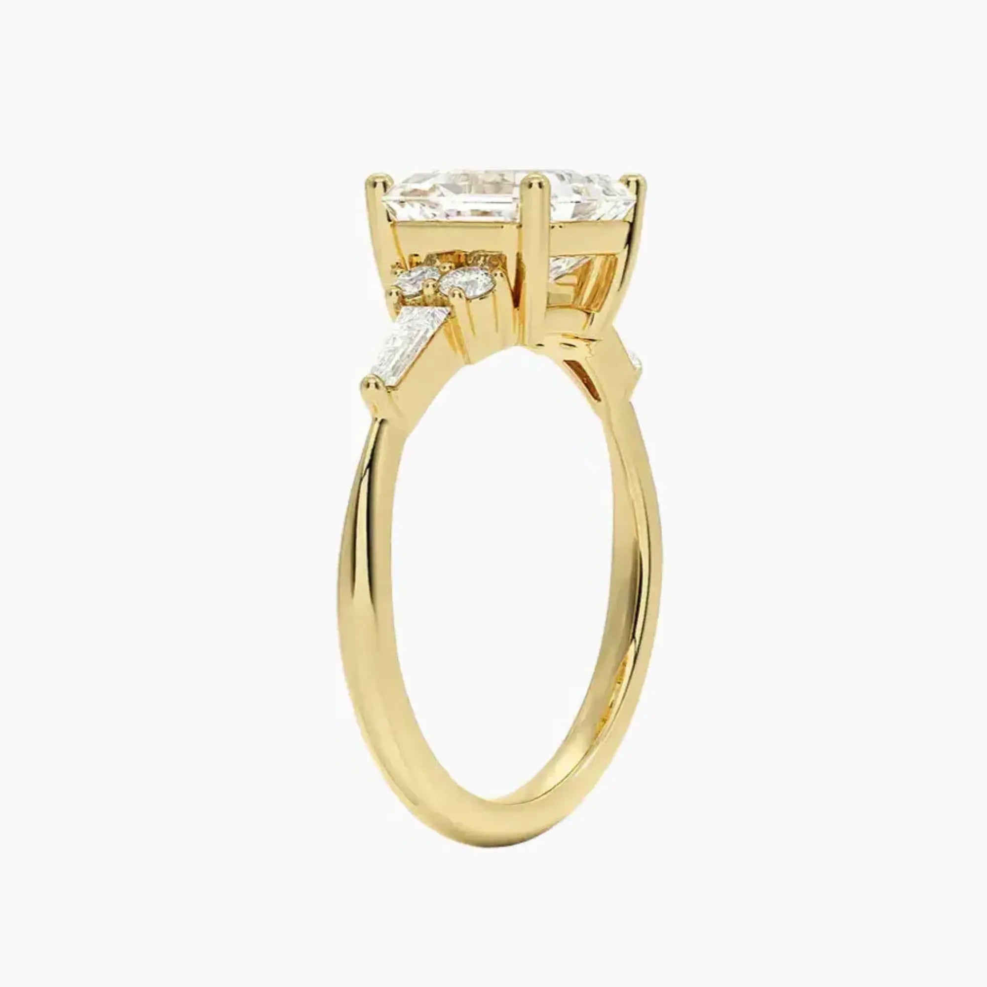 Jovana Asscher Designer 1.5 Carat Lab Grown Diamond Engagement Ring in 14K Rose Gold