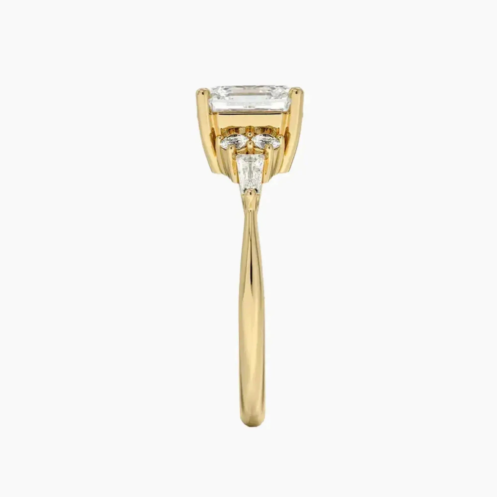 Jovana Asscher Designer 1.5 Carat Lab Grown Diamond Engagement Ring in 14K Rose Gold