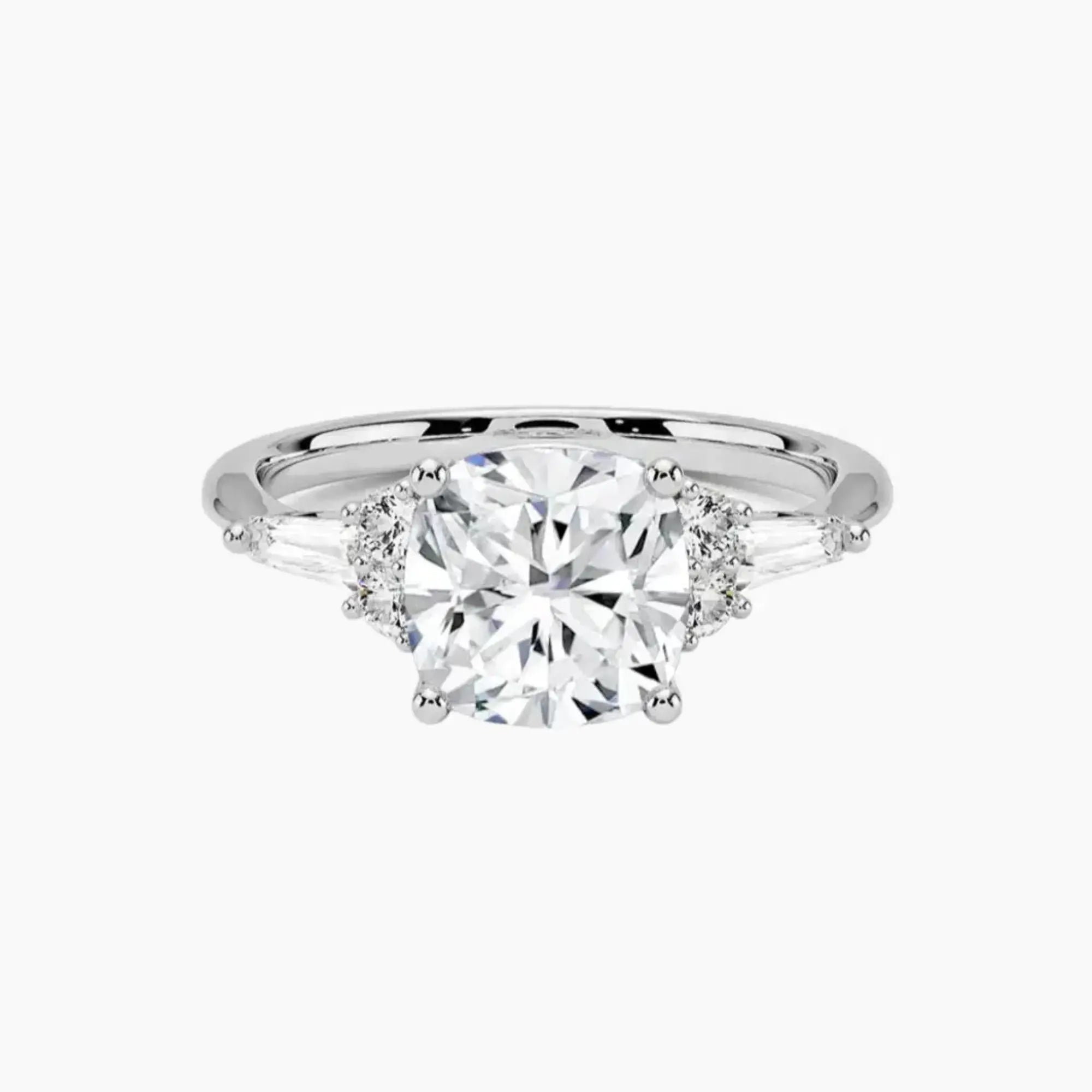 Jovana Cushion Designer 1.5 Carat Lab Grown Diamond Engagement Ring in 14K Rose Gold