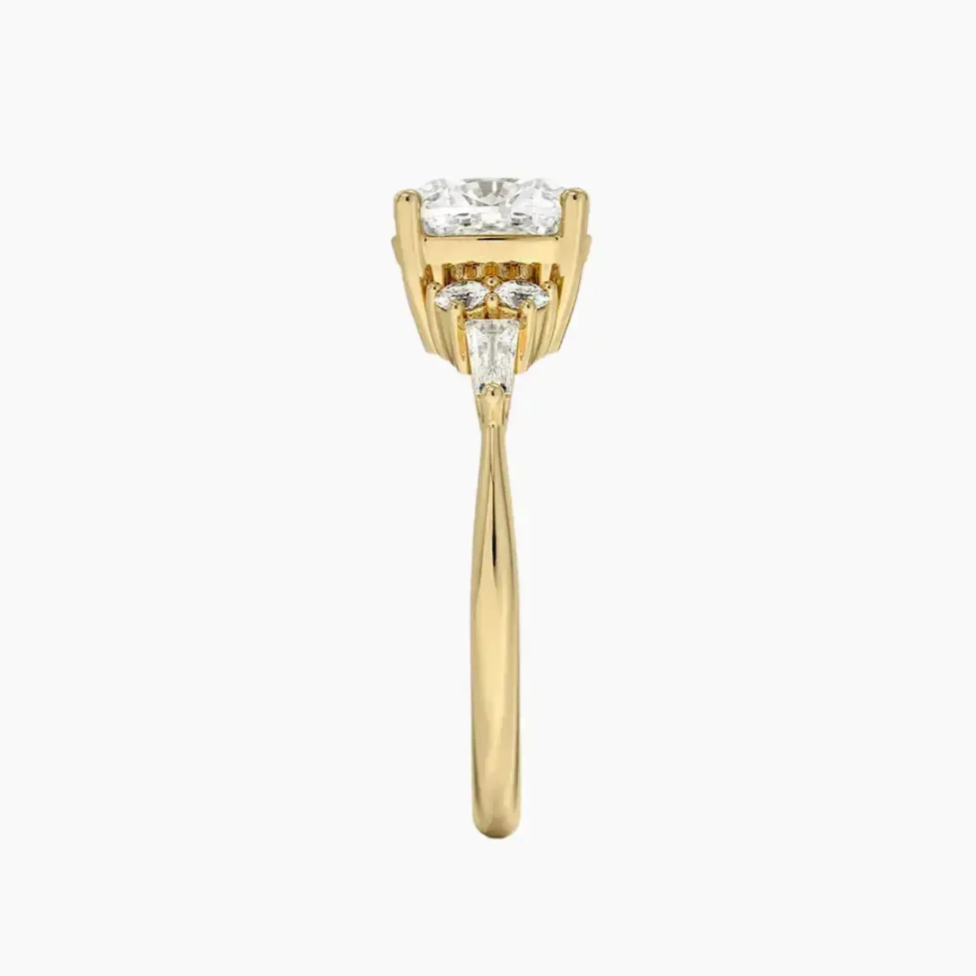 Jovana Cushion Designer 1.5 Carat Lab Grown Diamond Engagement Ring in 14K Rose Gold